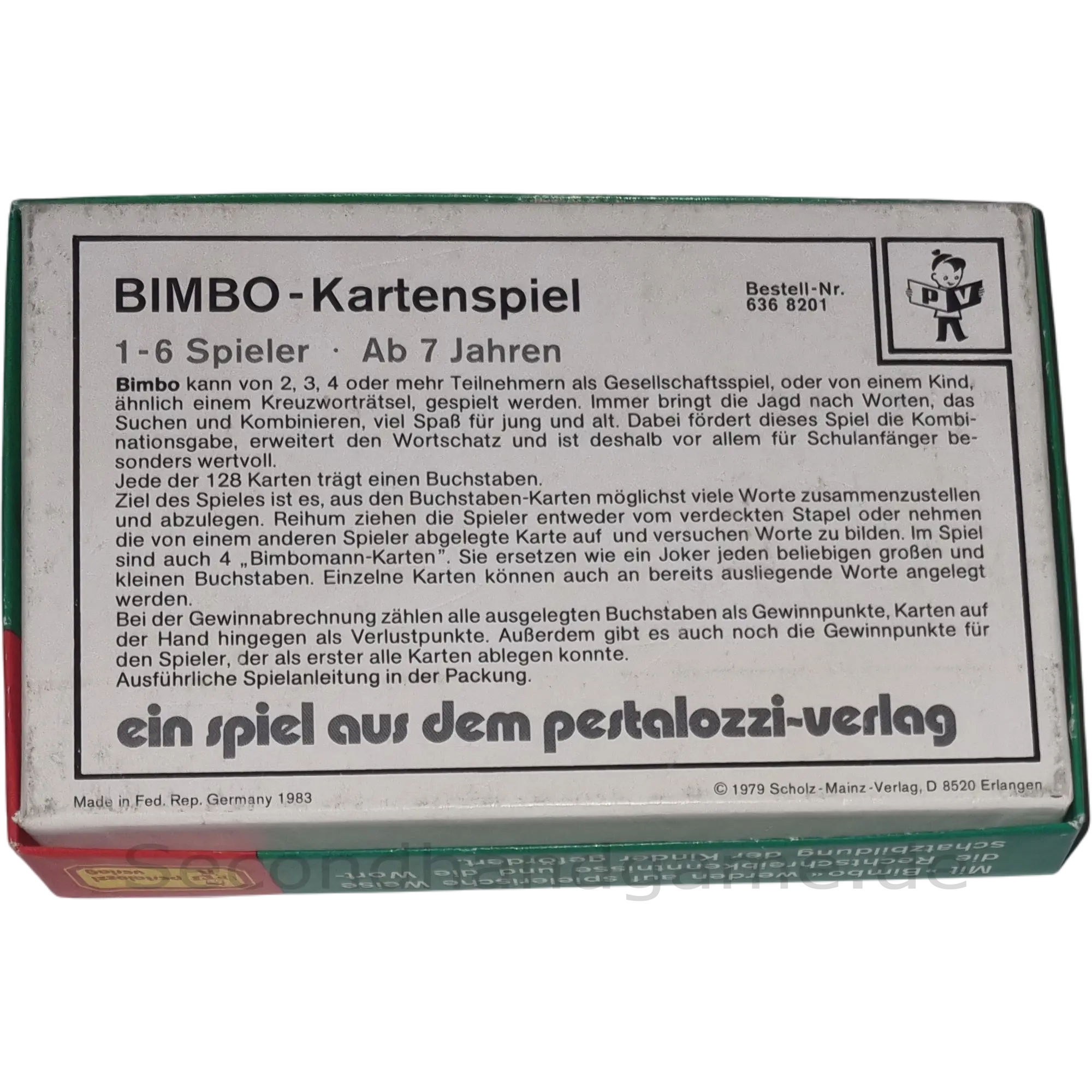 Pestalozzi Verlag Bimbo Das lustige Buchstabenspiel ab 7 Jahren