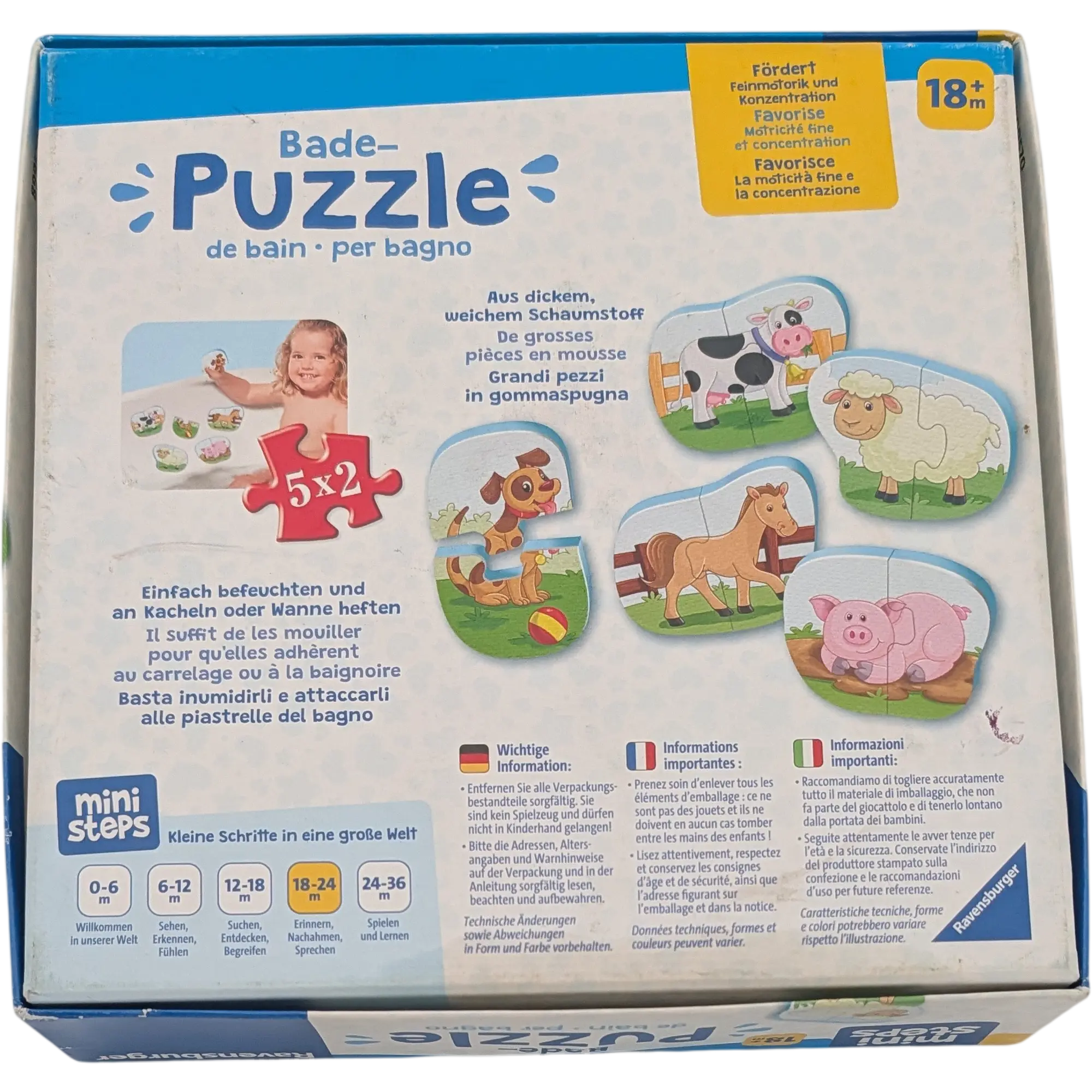 Ravensburger ministeps Bade-Puzzle Bauernhof 5x2 Teile, Ansicht 2