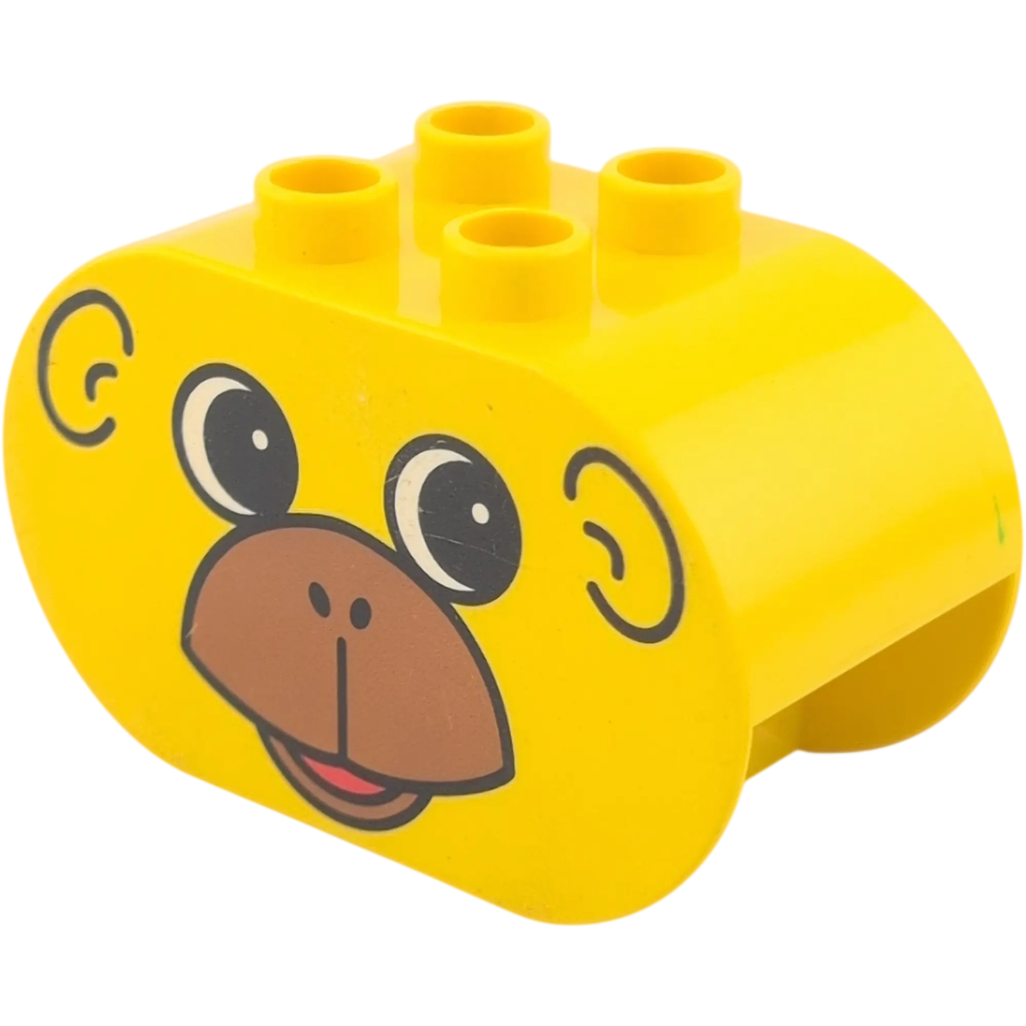 Lego Duplo Stein 2x4x2 Gelb abgerundet Affe Gesicht 6448