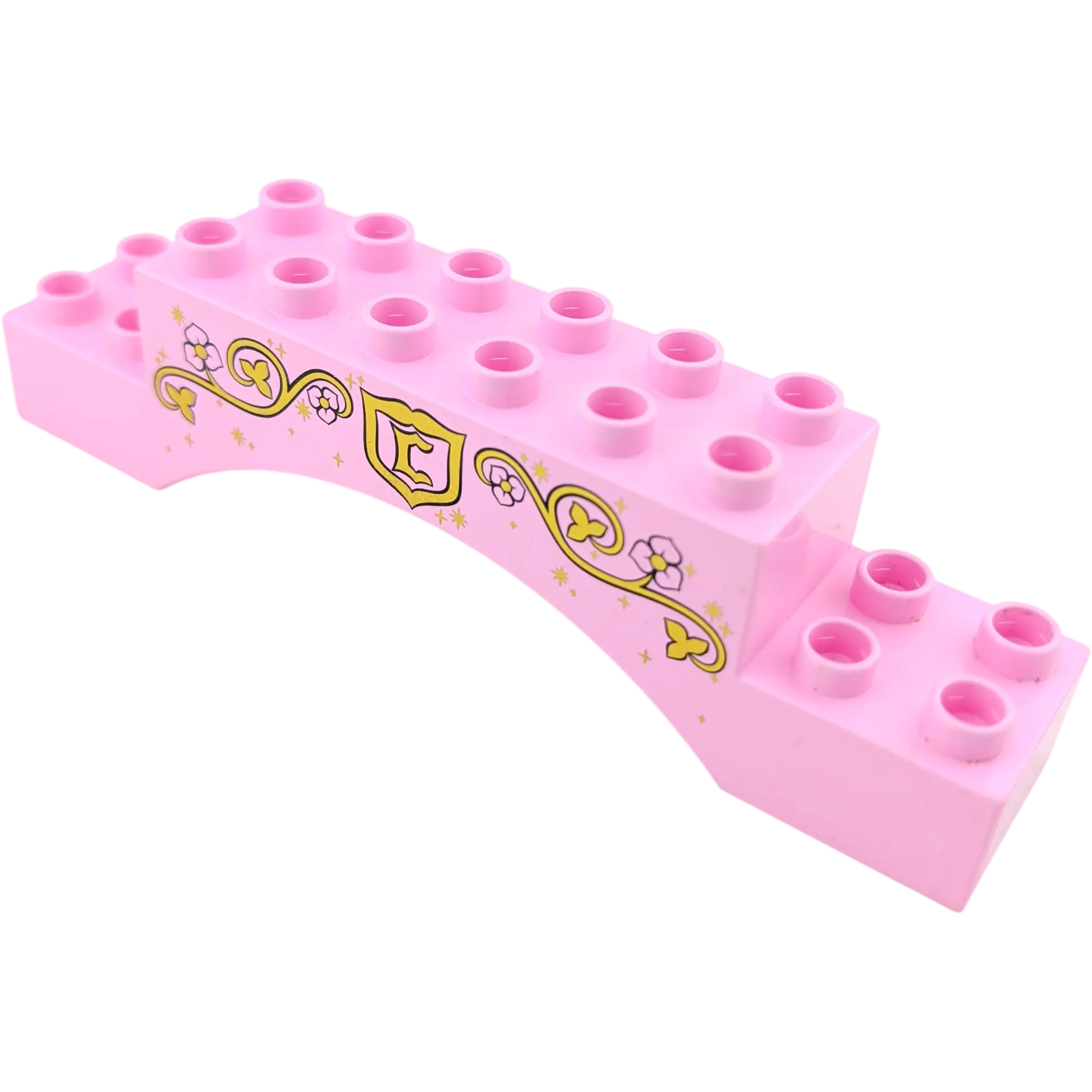 Lego Duplo 51704 Torbogen 2x10x2 Rosa mit Aufdruck Gold Blumen