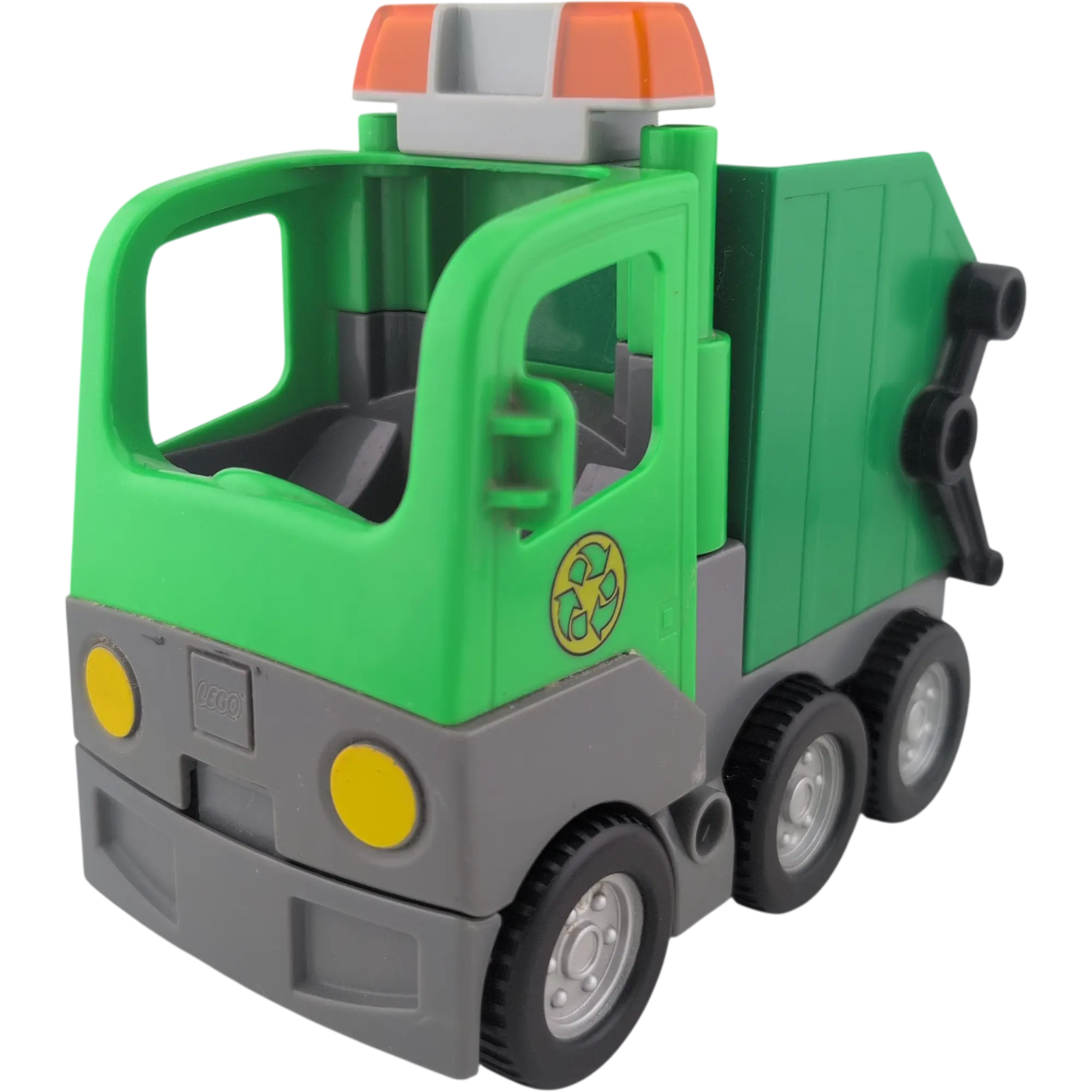 Lego Duplo Müllauto Grün Grau mit Container Recyling