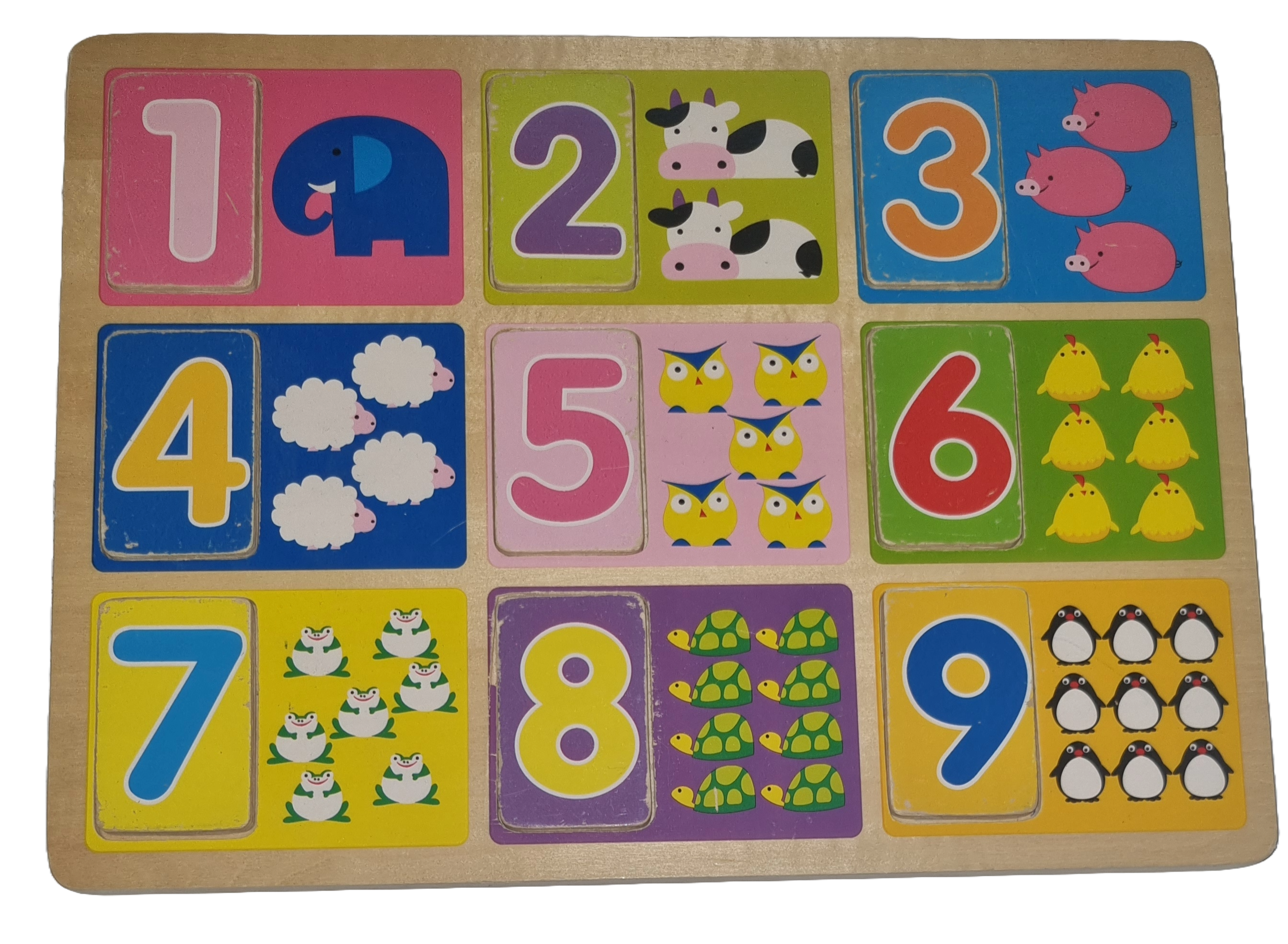 Holzpuzzle 9 Teile Zählen lernen