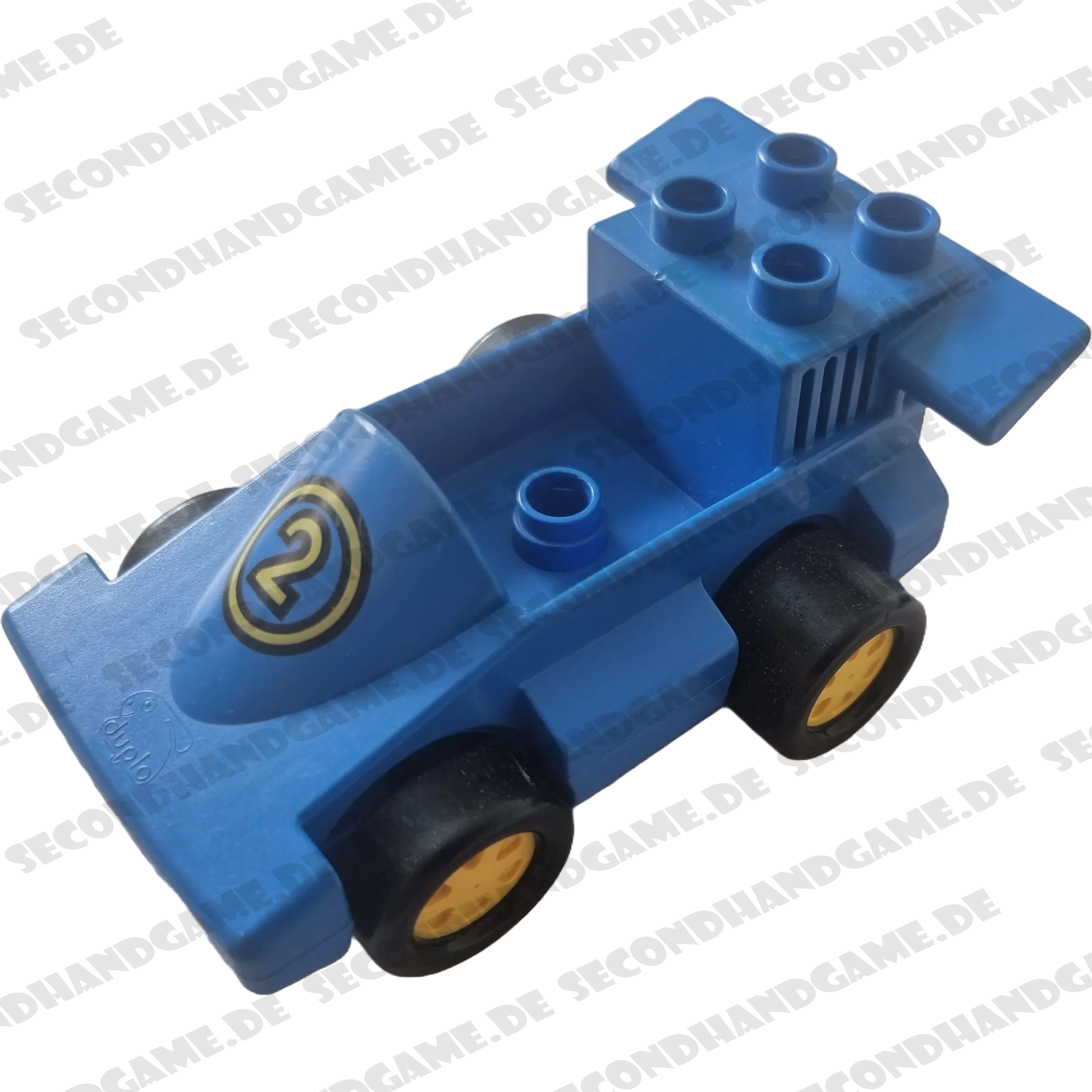 Lego Duplo Auto Rennauto Blau Zahl 2 