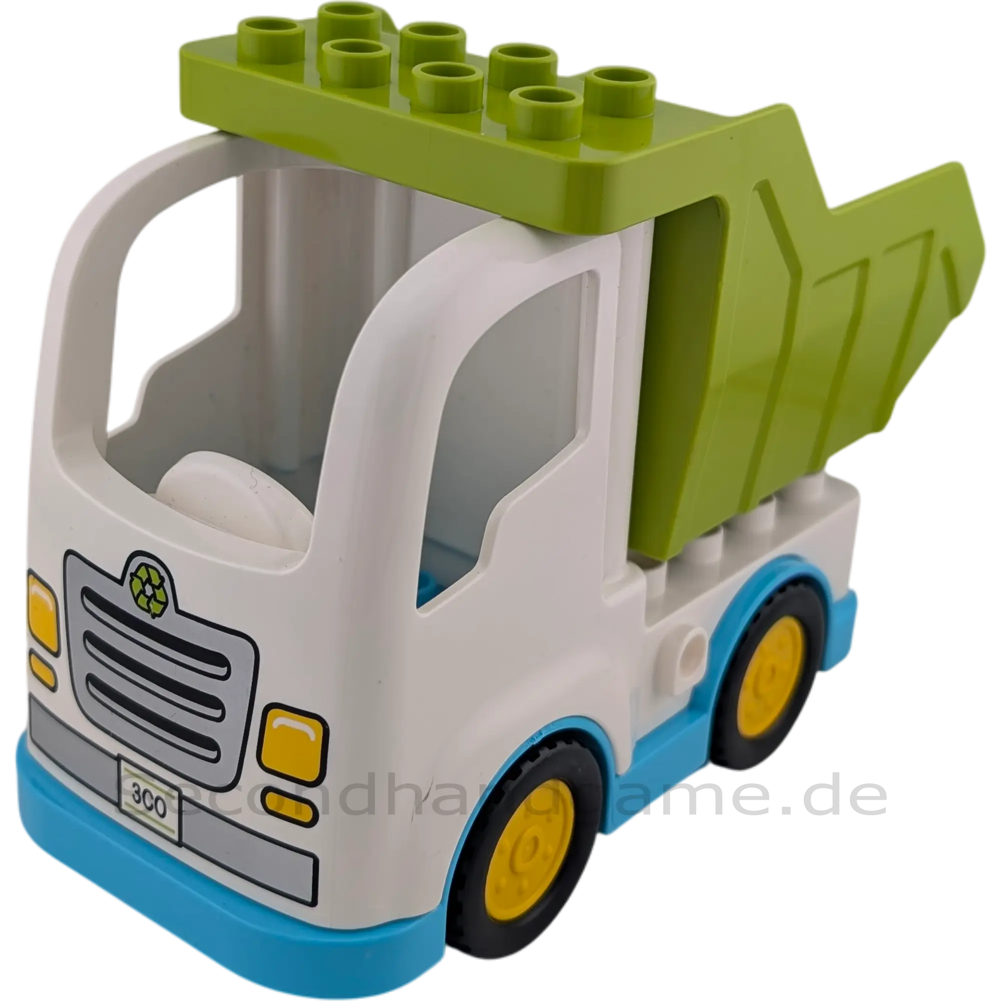 Lego Duplo Lastwagen mit Container Weiß Azur Lime kippbar