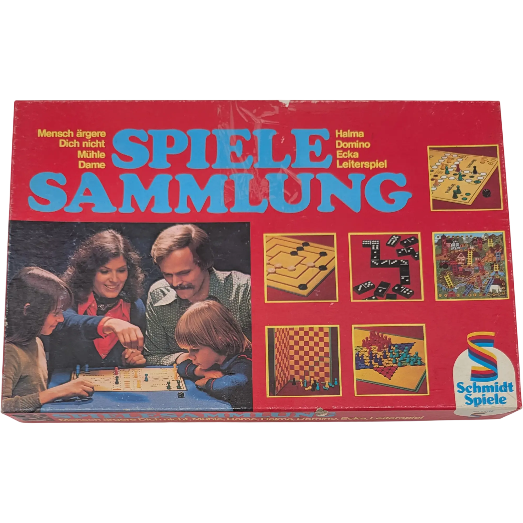Schmidt Spielesammlung Mensch ärgere dich nicht, Mühle, Dame, Halma, Domino, Ecka, Leiterspiel 6021232