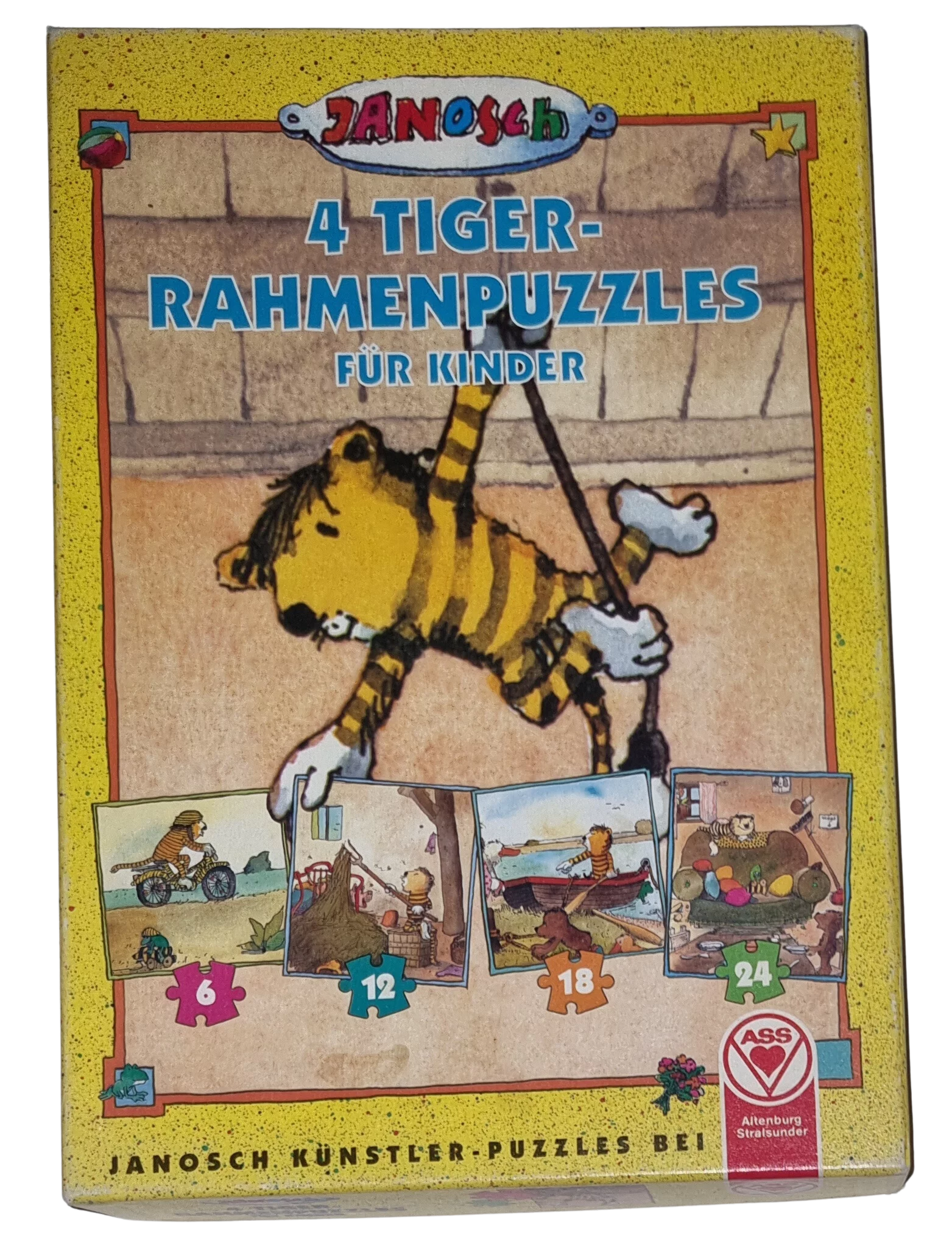 ASS Puzzle 4 Tiger-Rahmenpuzzles für Kinder Janosch