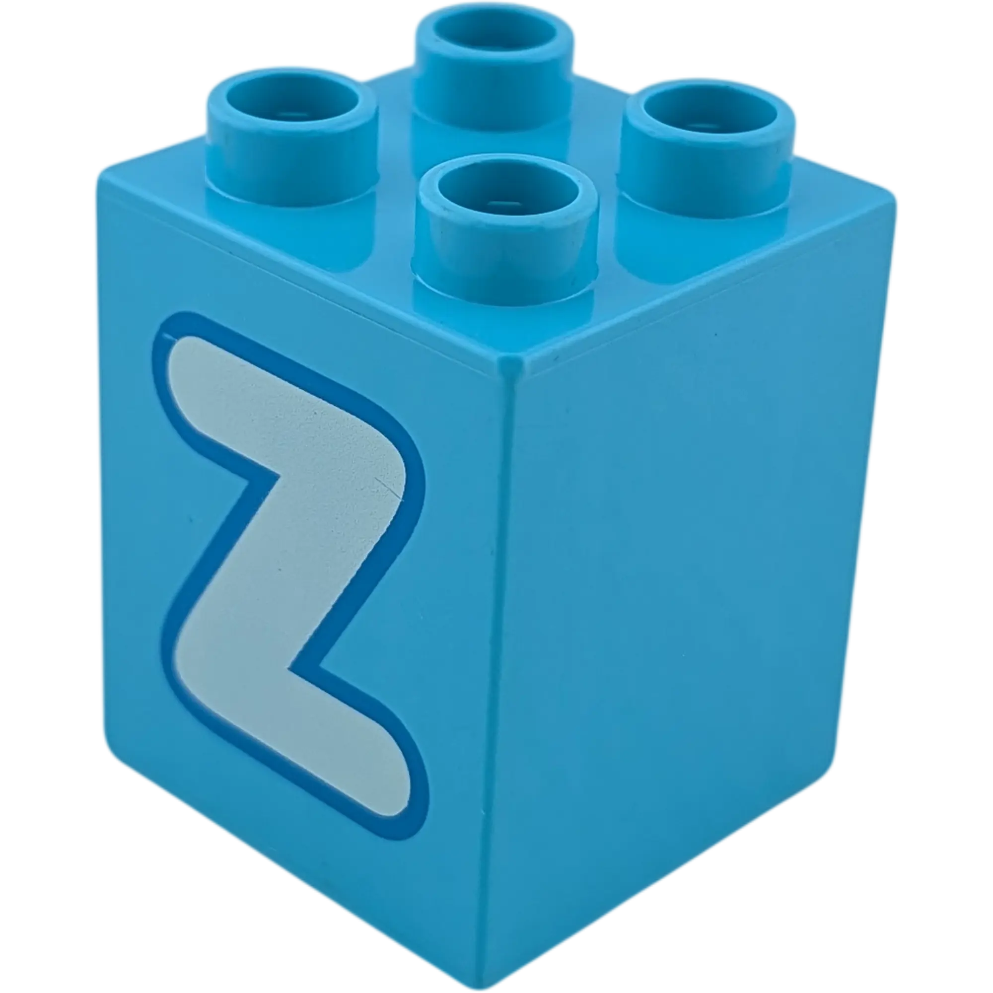 Lego Duplo 2x2x2 Stein Azur Buchstabe Z Hellblau