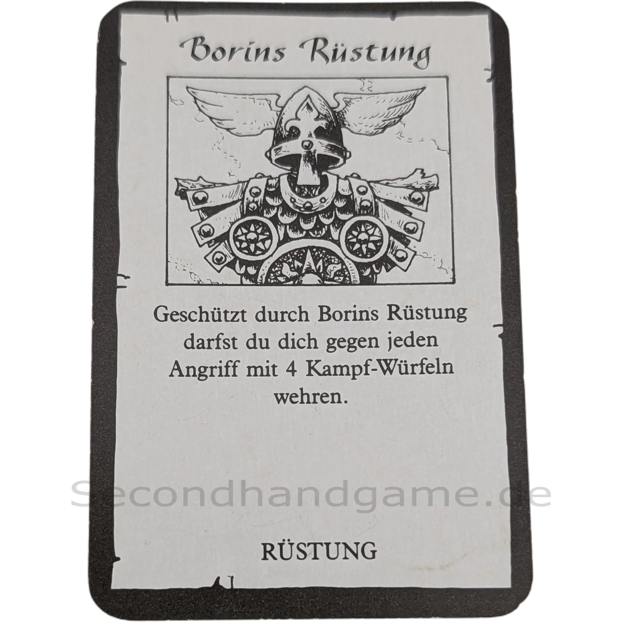 MB Hero Quest Master Ersatzteil Beutekarte Borins Rüstung