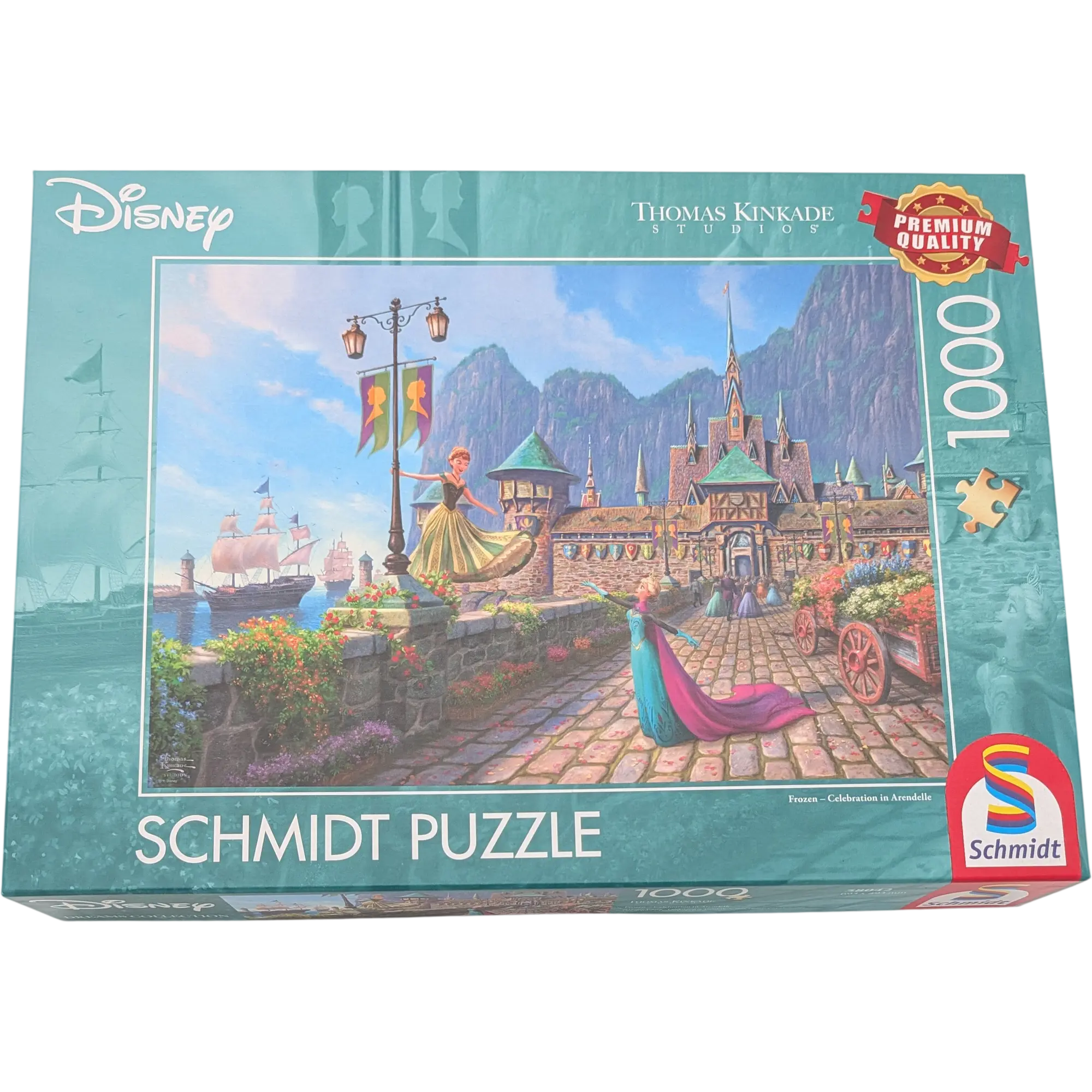 Schmidt Disney Thomas Kinkade Studios Puzzle 1000 Teile 58042 Frozen - Celebration in Arendelle