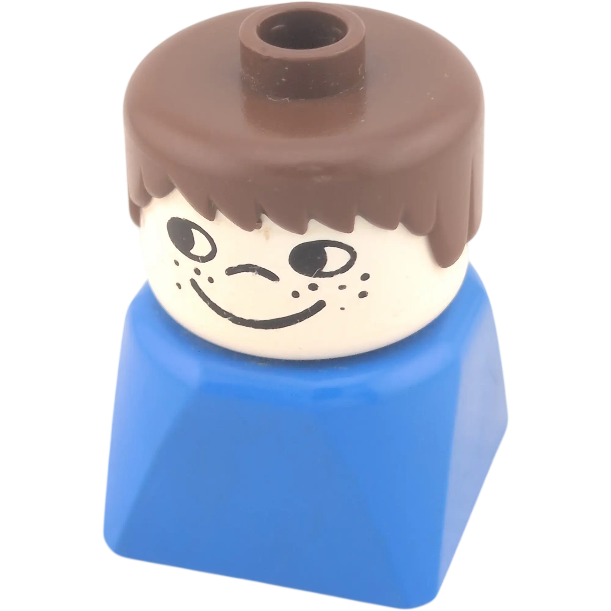 Lego Duplo Figur Junge braune Haare blaue Kleidung 2327
