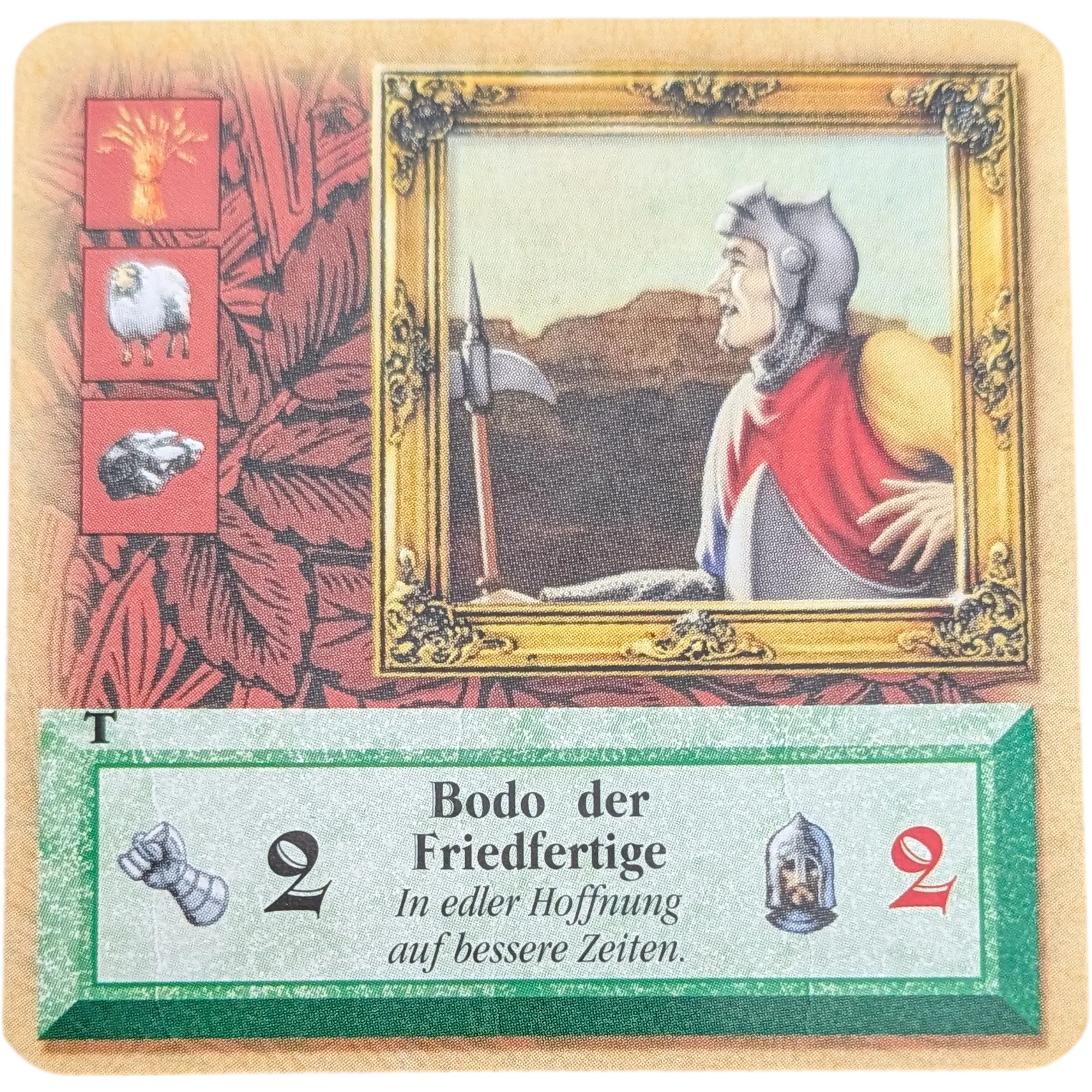 Kosmos Catan das Turnierset zum Kartenspiel Ersatzteile Karte Grün Bodo der Friedfertige