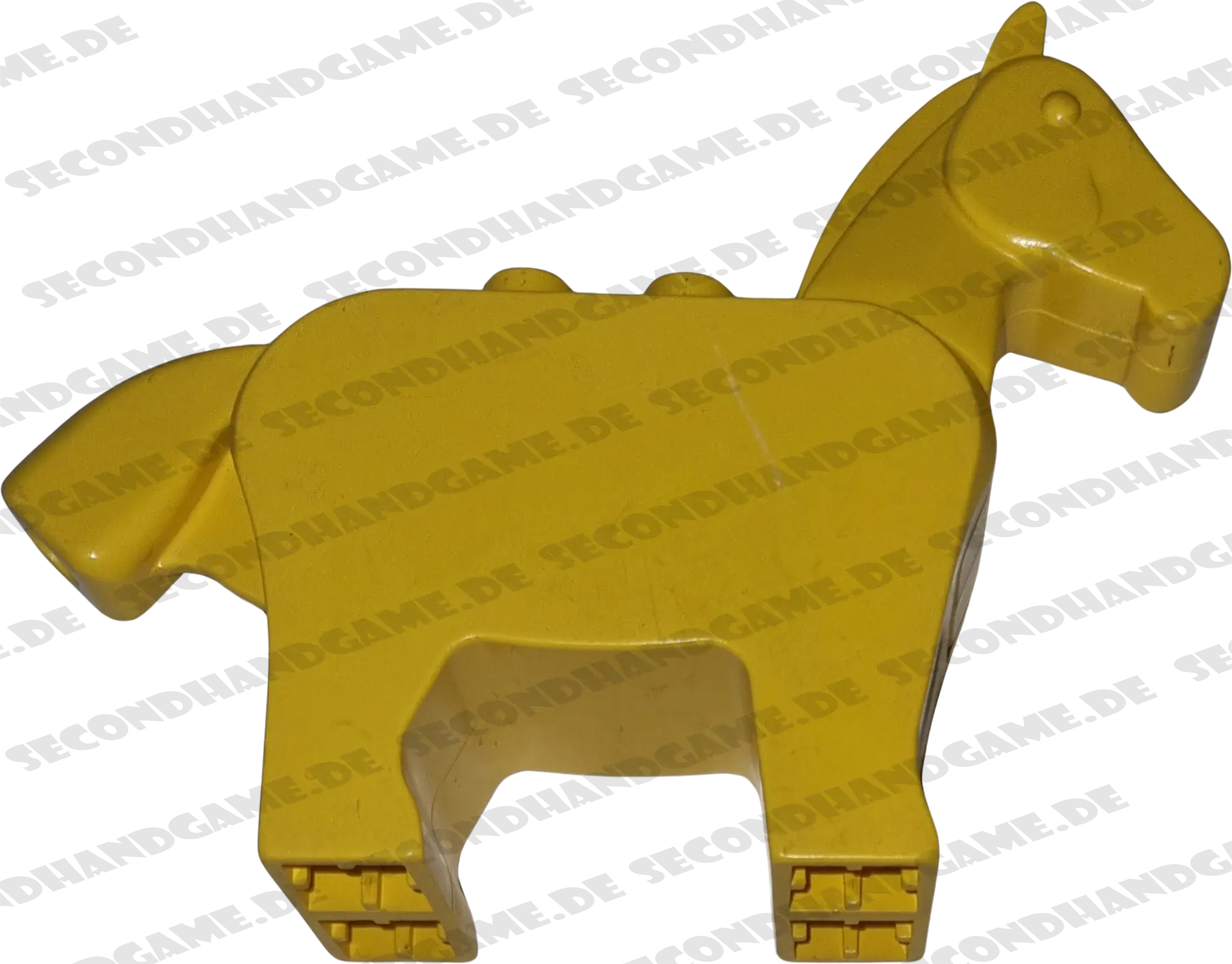 Lego Duplo Pferd Gelb mit Pferd mit beweglichem Kopf und Schwanz