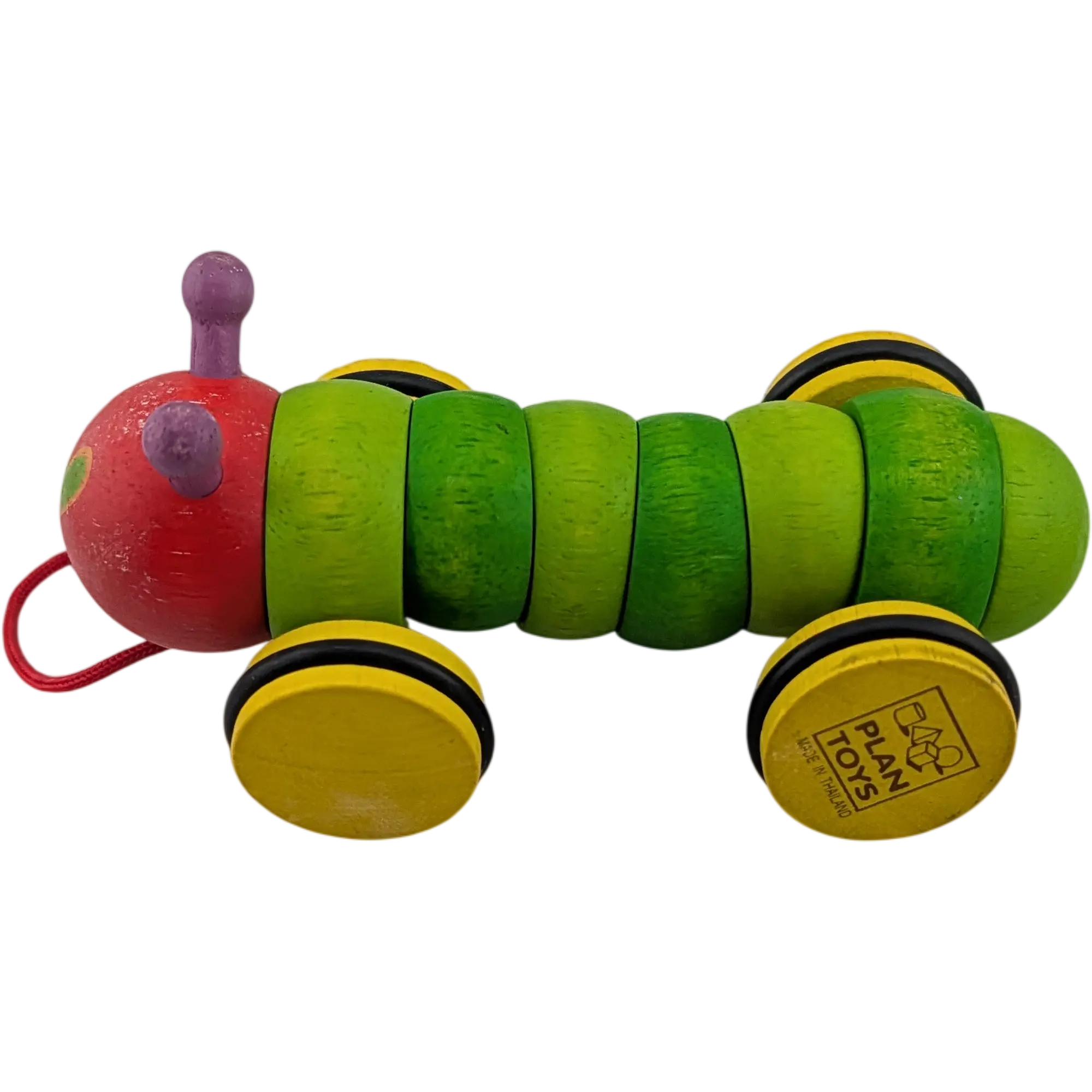 Plan Toys Raupe Nimmersatt Holz Nachziehraupe zum Nachziehen, Ansicht 3