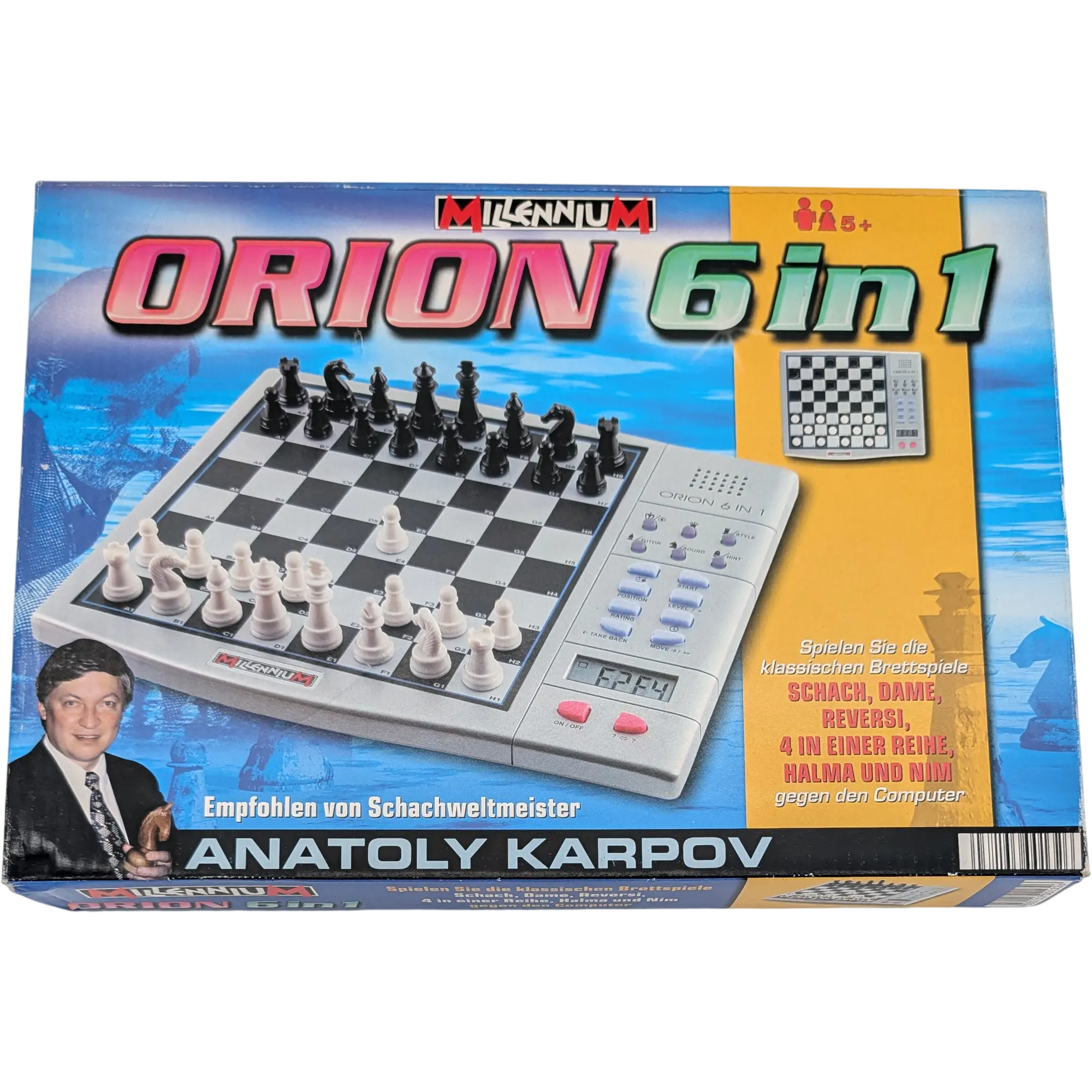 Millennium Orion 6in1 Schachcomputer mit 6 verschiedene Spielen
