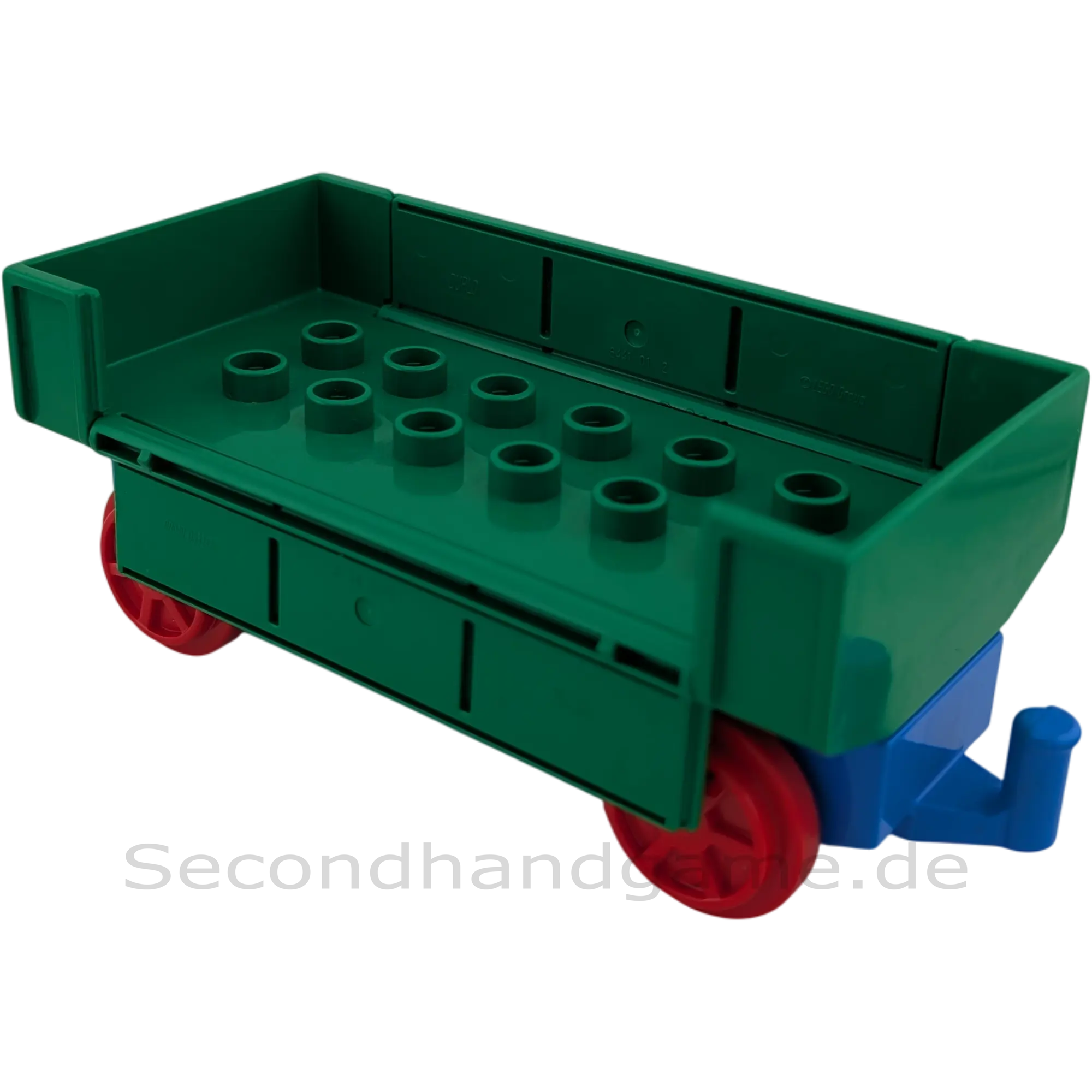 Lego Duplo Eisenbahn Gütteranhänger Blau Dunkelgrün extra lang