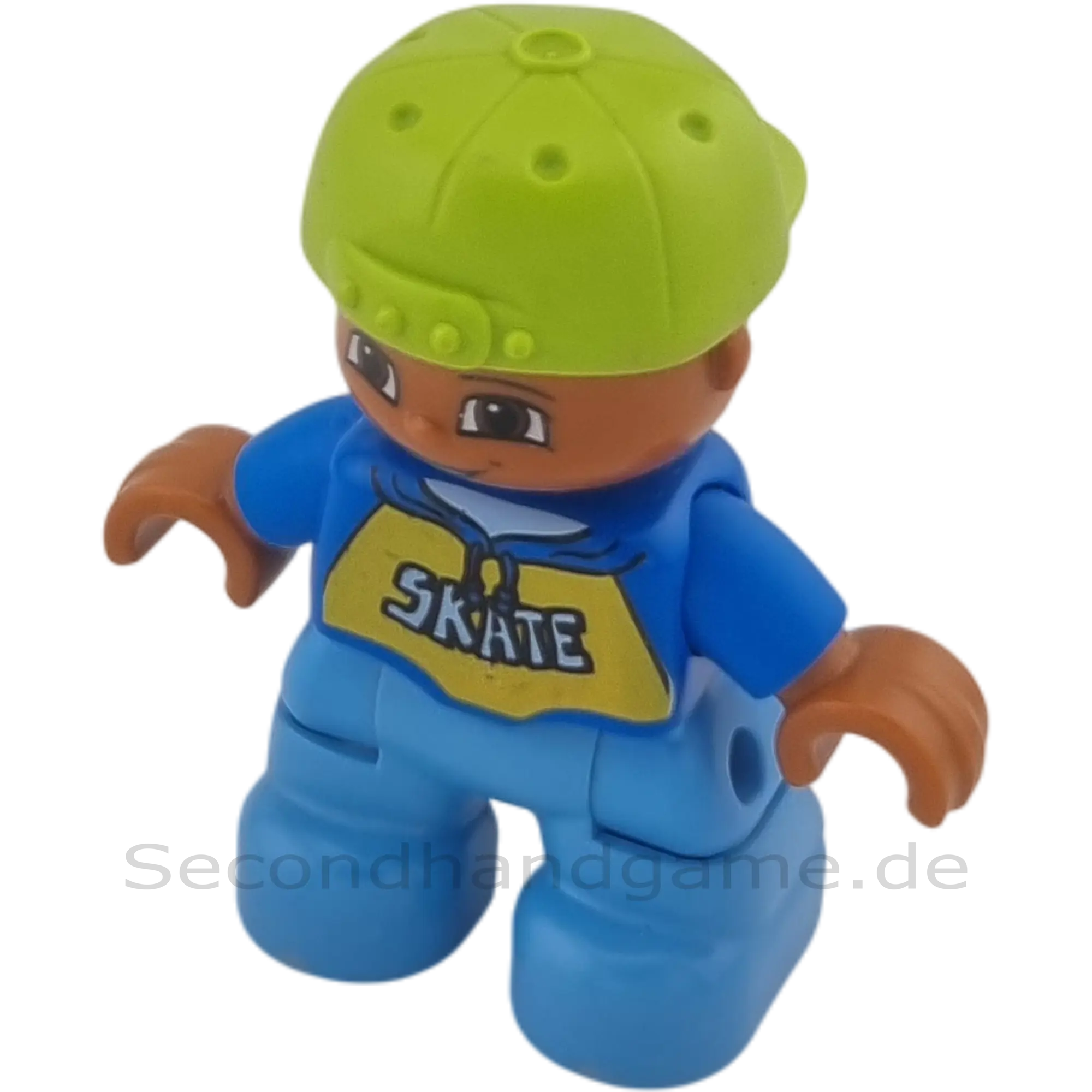 Lego Duplo Kind Junge Skater dunkle Hautfarbe Cape Hellgrün