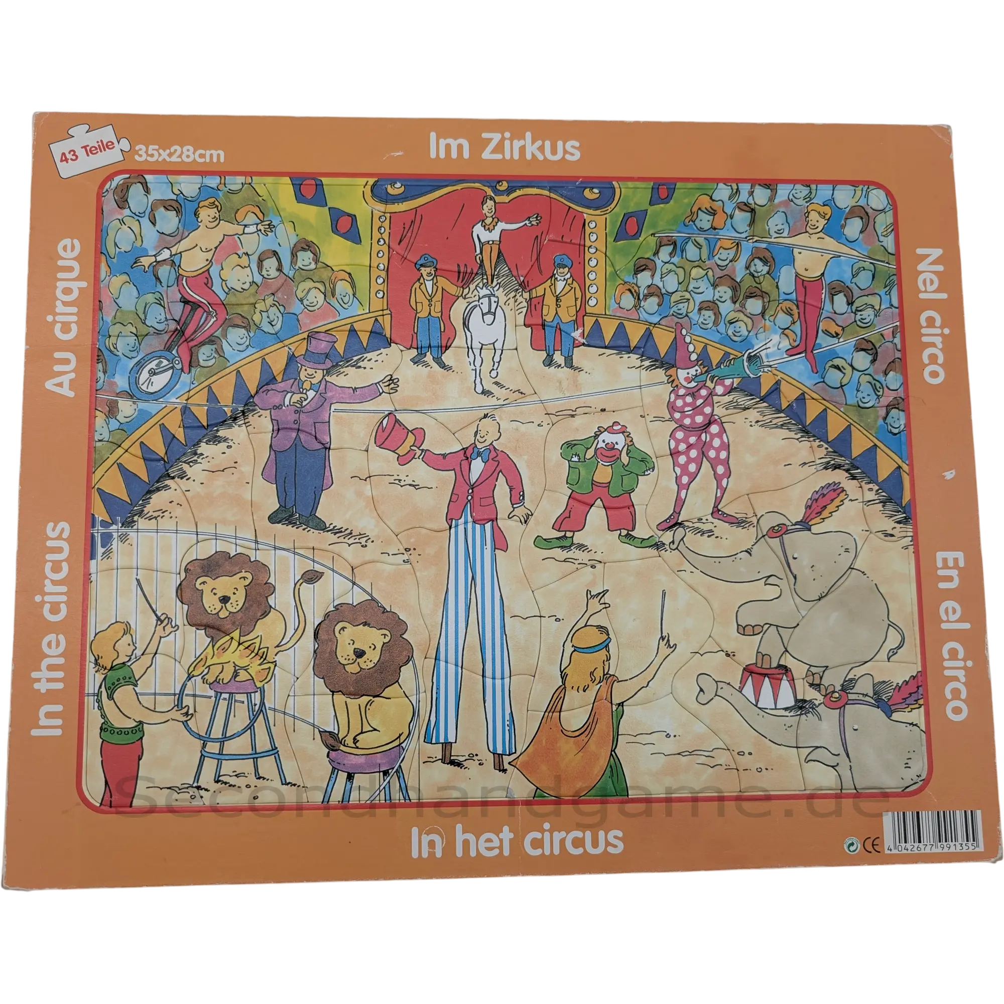 Herder Spielzeuge Rahmenpuzzle Im Zirkus 43 Teile, ab 4 Jahren