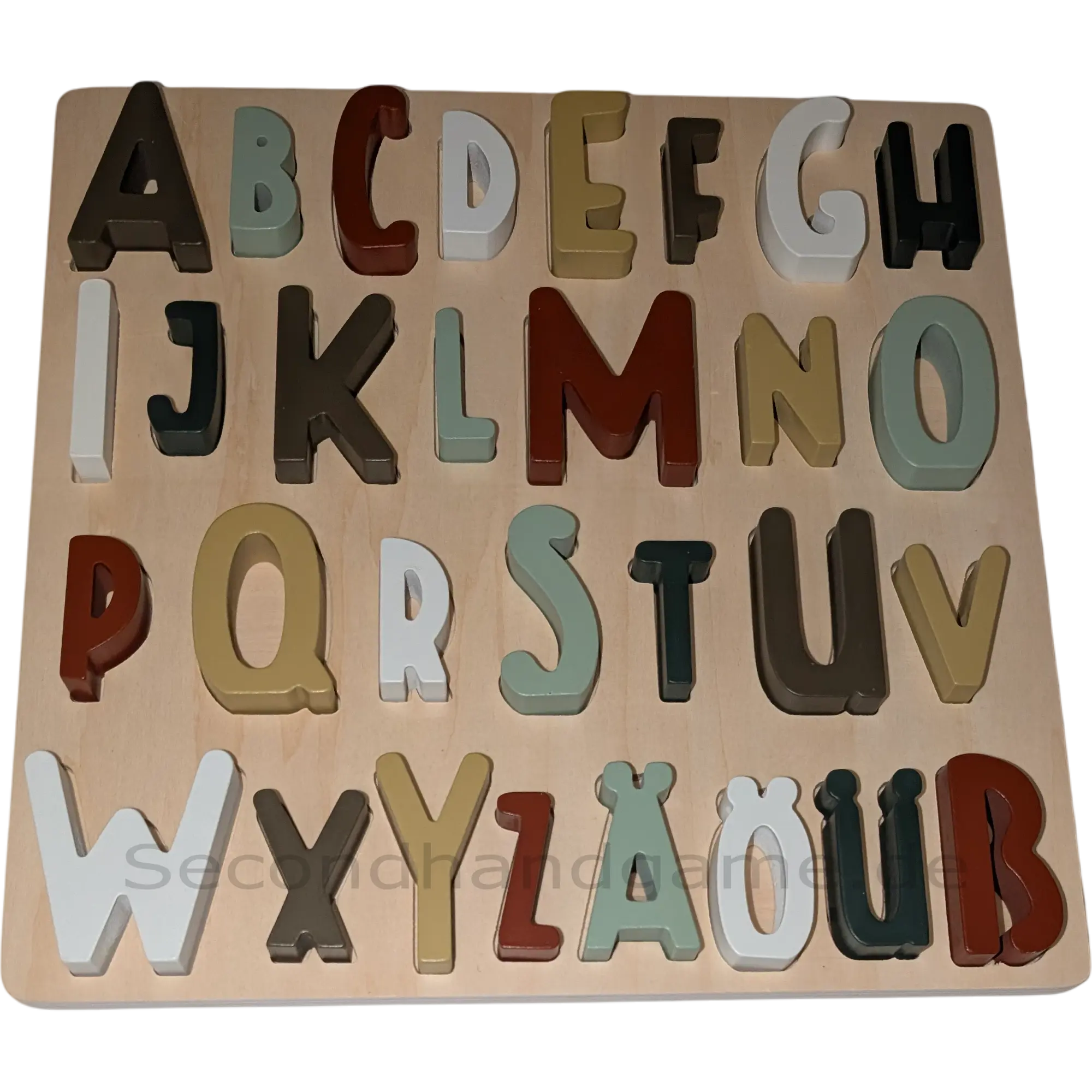 Holzpuzzle Buchstaben Alphabet ABC 30 Teile große Ausgabe