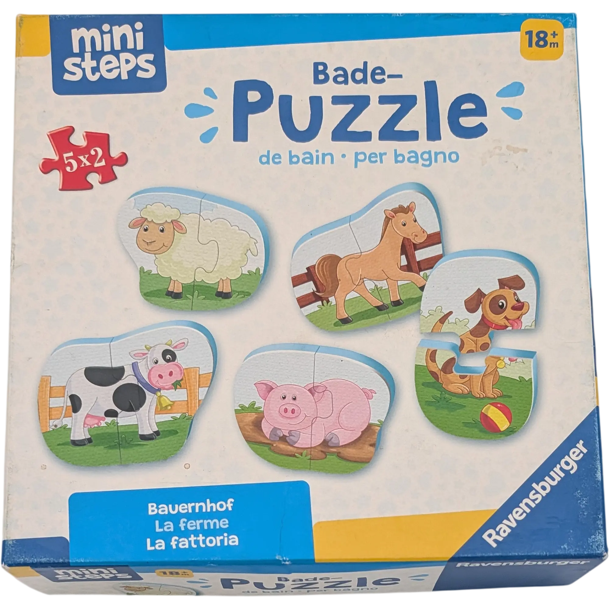 Ravensburger ministeps Bade-Puzzle Bauernhof 5x2 Teile