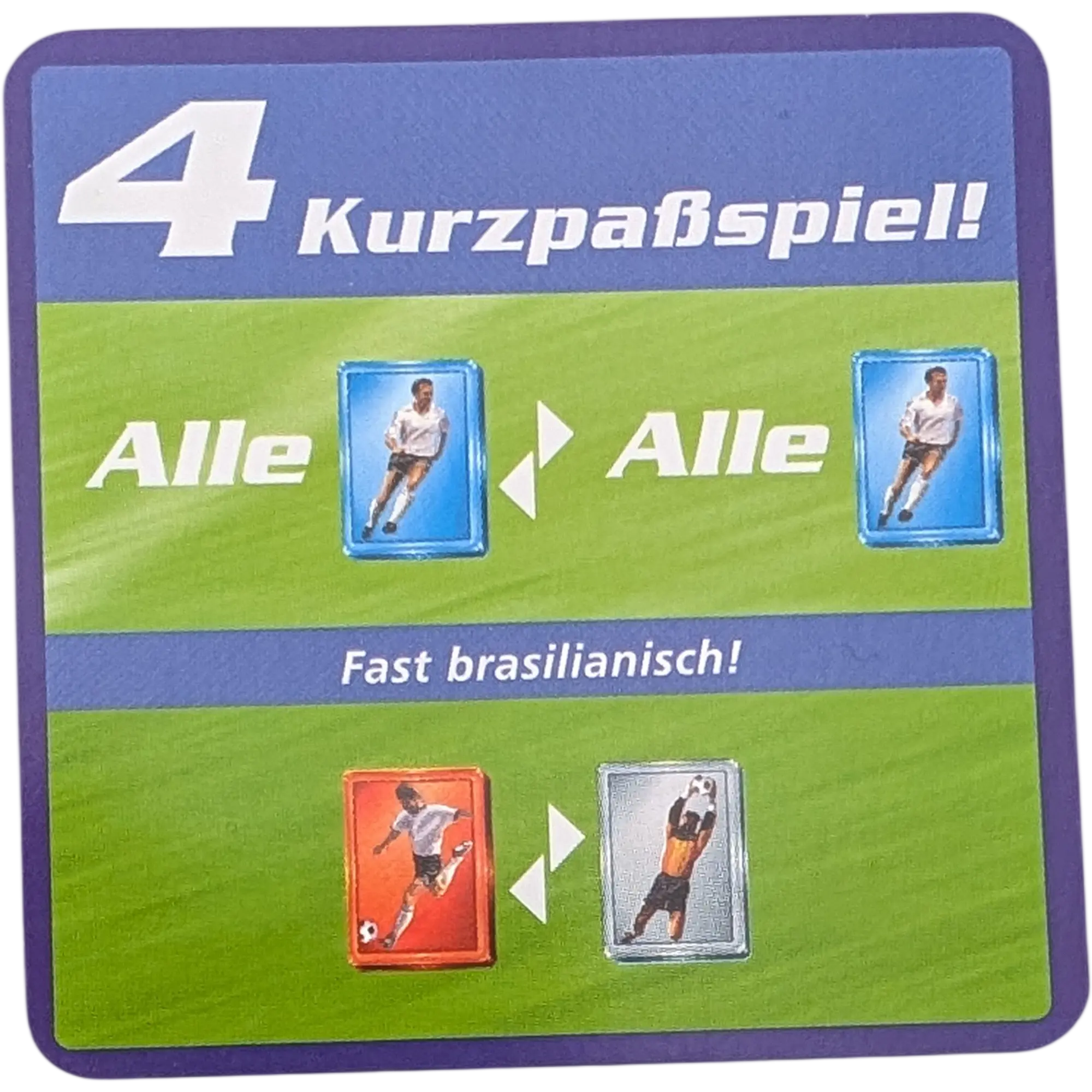 Kosmos Finale Ersatzteile Team Blau Taktikkarte Kampfstärke 4 Kurzpaßspiel! Fast brasilianisch!