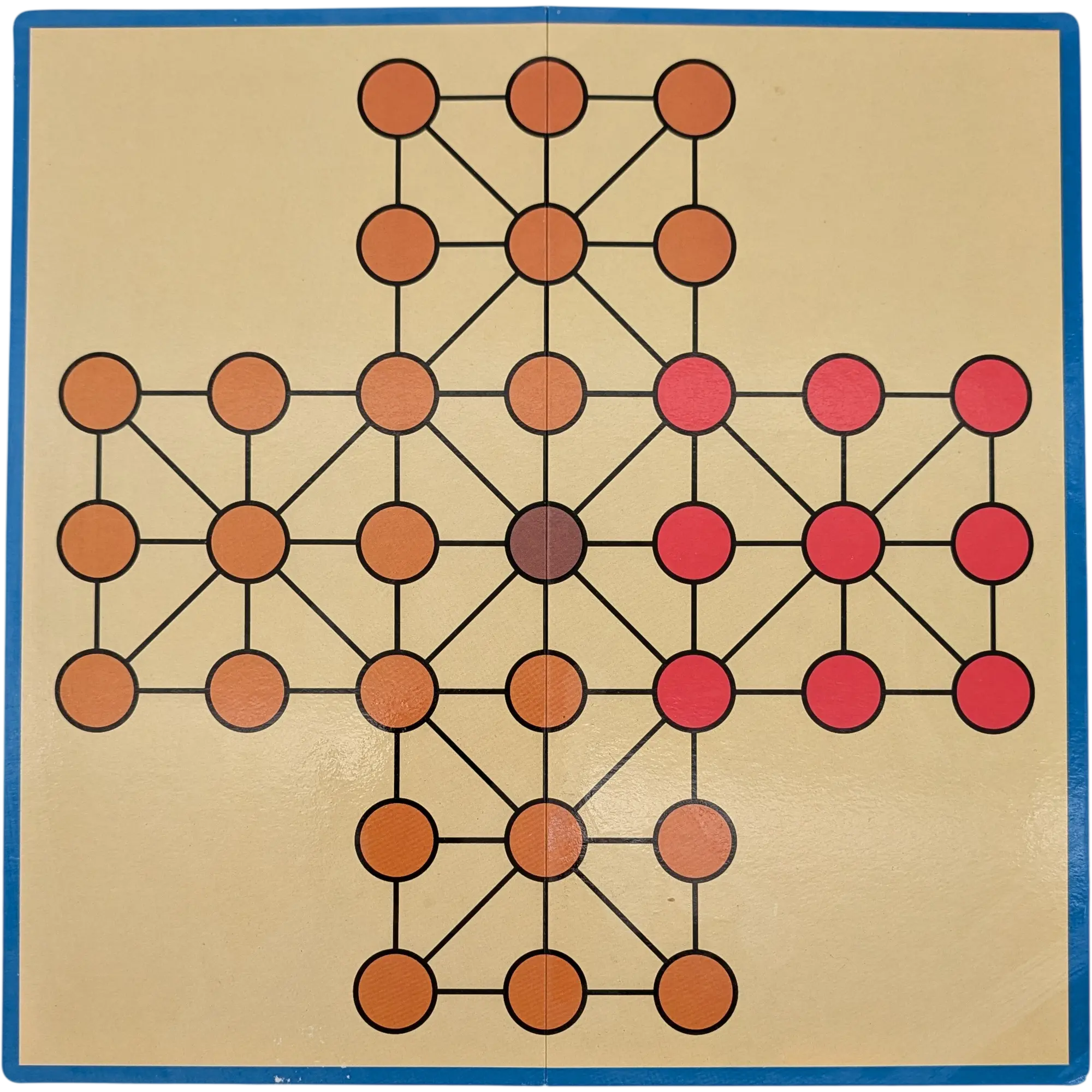 Spielplan Spielbrett Fuchs und Henne / Solitär Schlangen und Leiterspiel