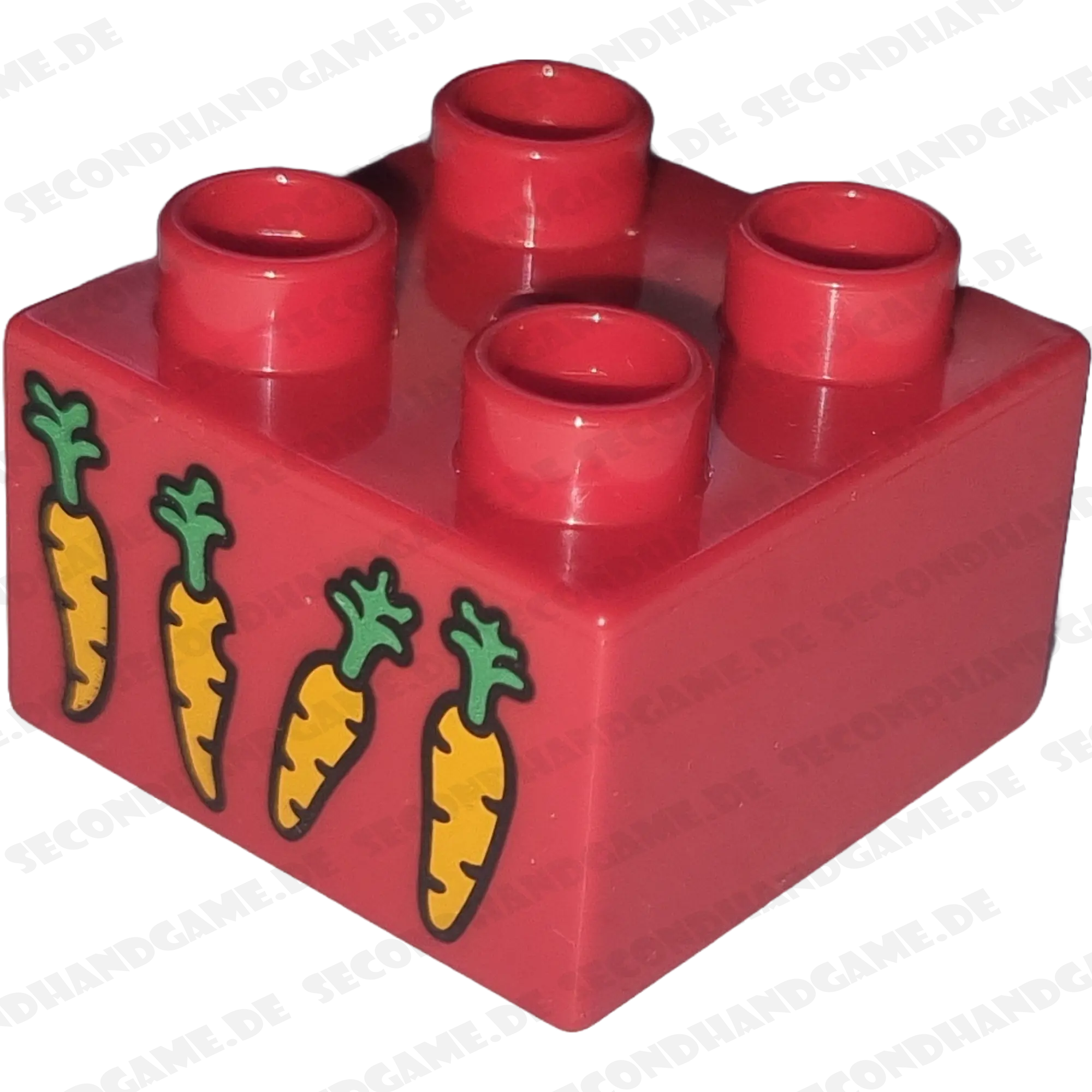 Lego Duplo 2x2 Stein Rot Möhren Mohrrüben Karotten Hasenfutter 3437