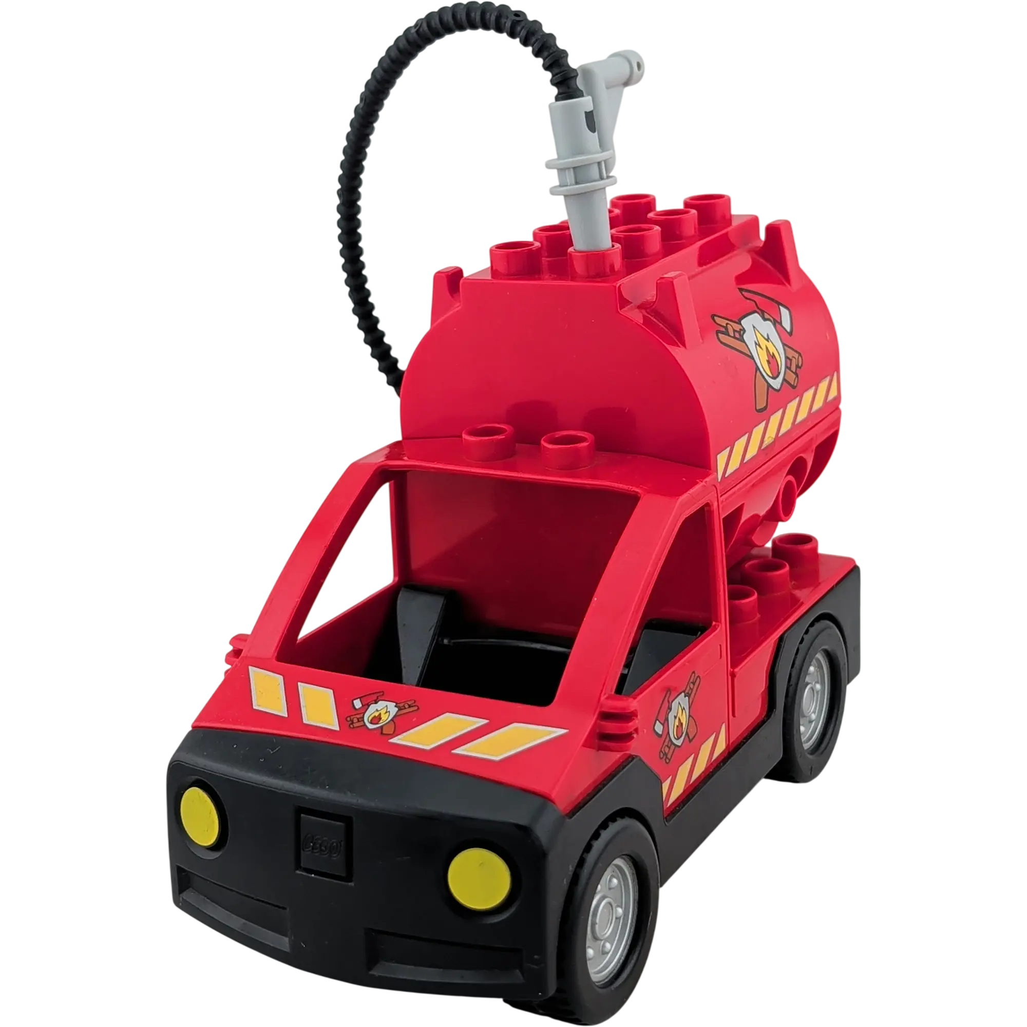 Lego Duplo Feuerwehrauto Jeep Rot mit Wassertank und Tankschlauch