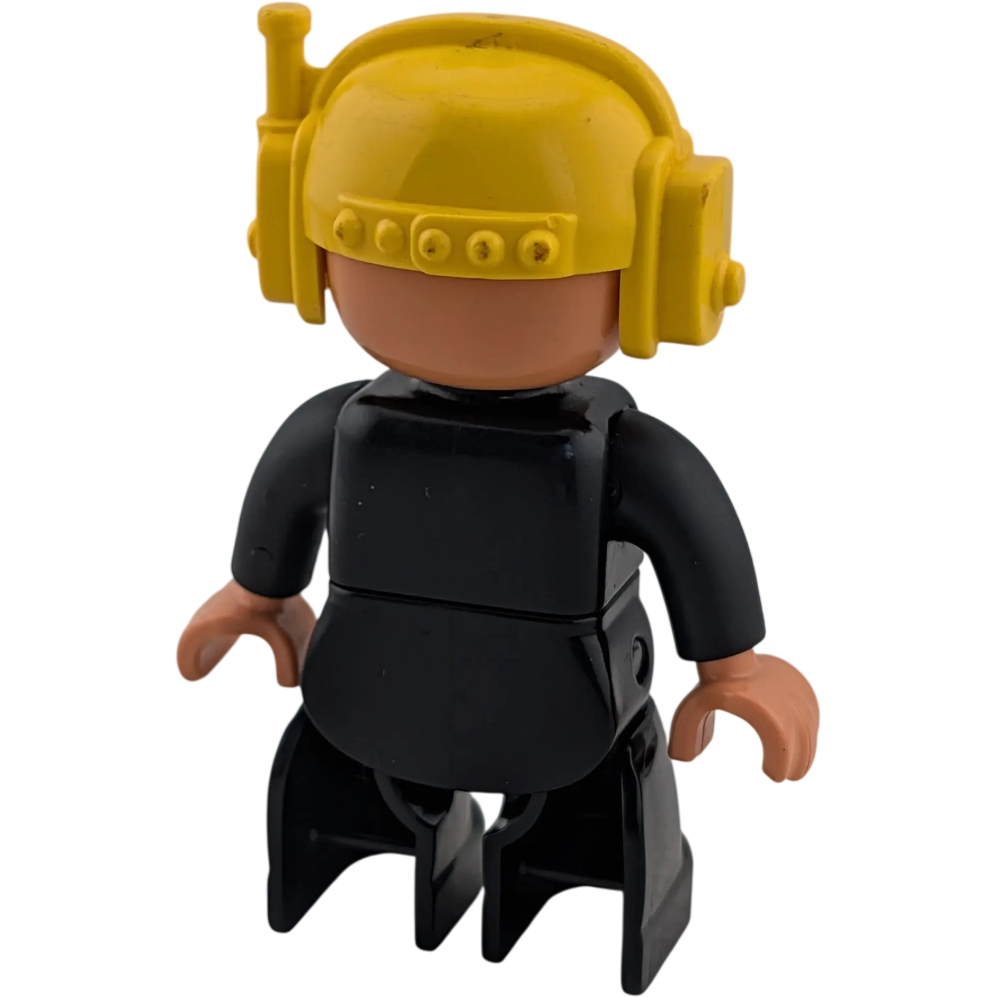 Lego Duplo Figur Feuerwehrmann 429H9 Helm Gelb mit Walkie Talkie, Ansicht 2