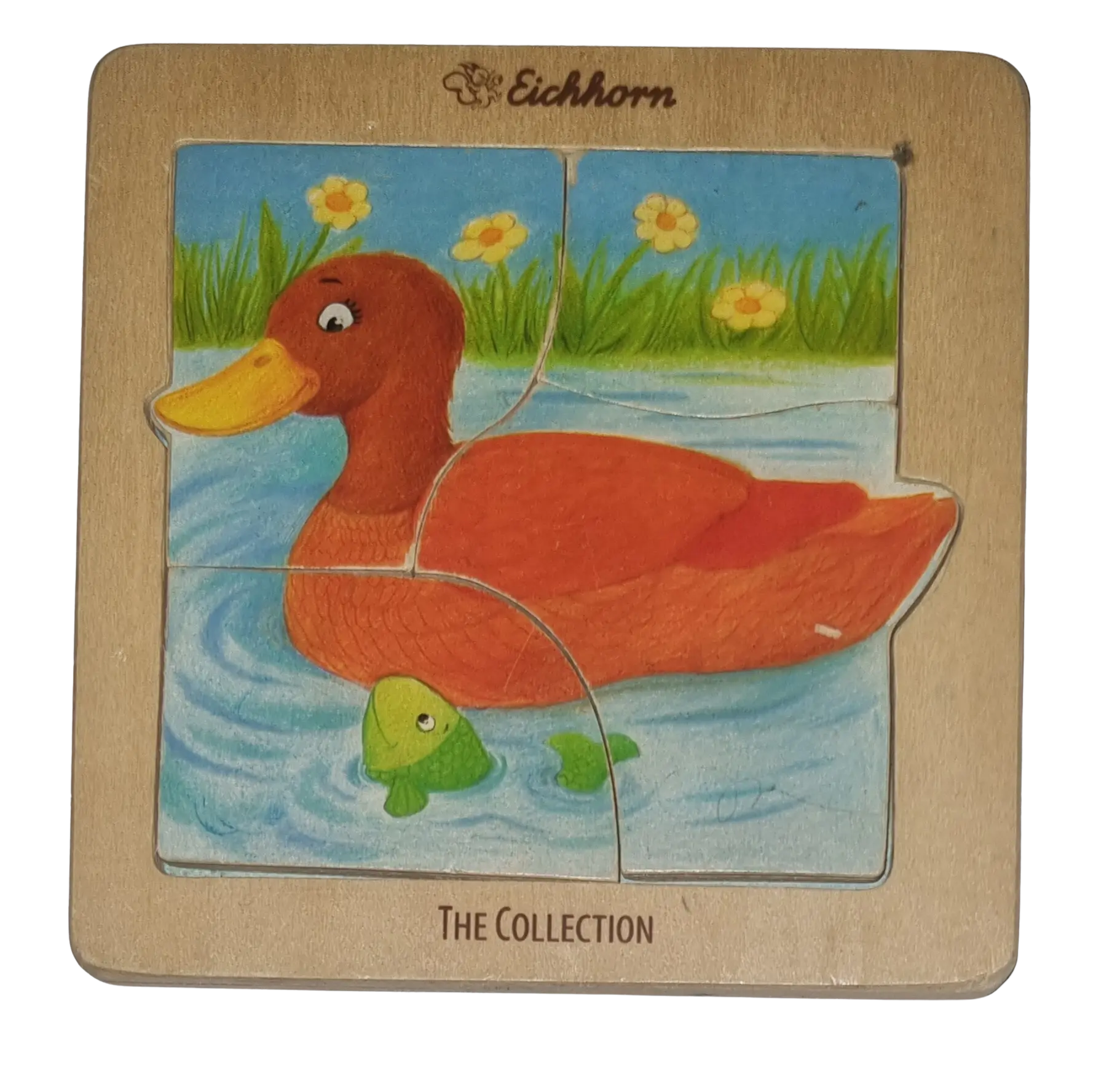 Eichhorn Holzpuzzle Ente im Wasser 4 Teile