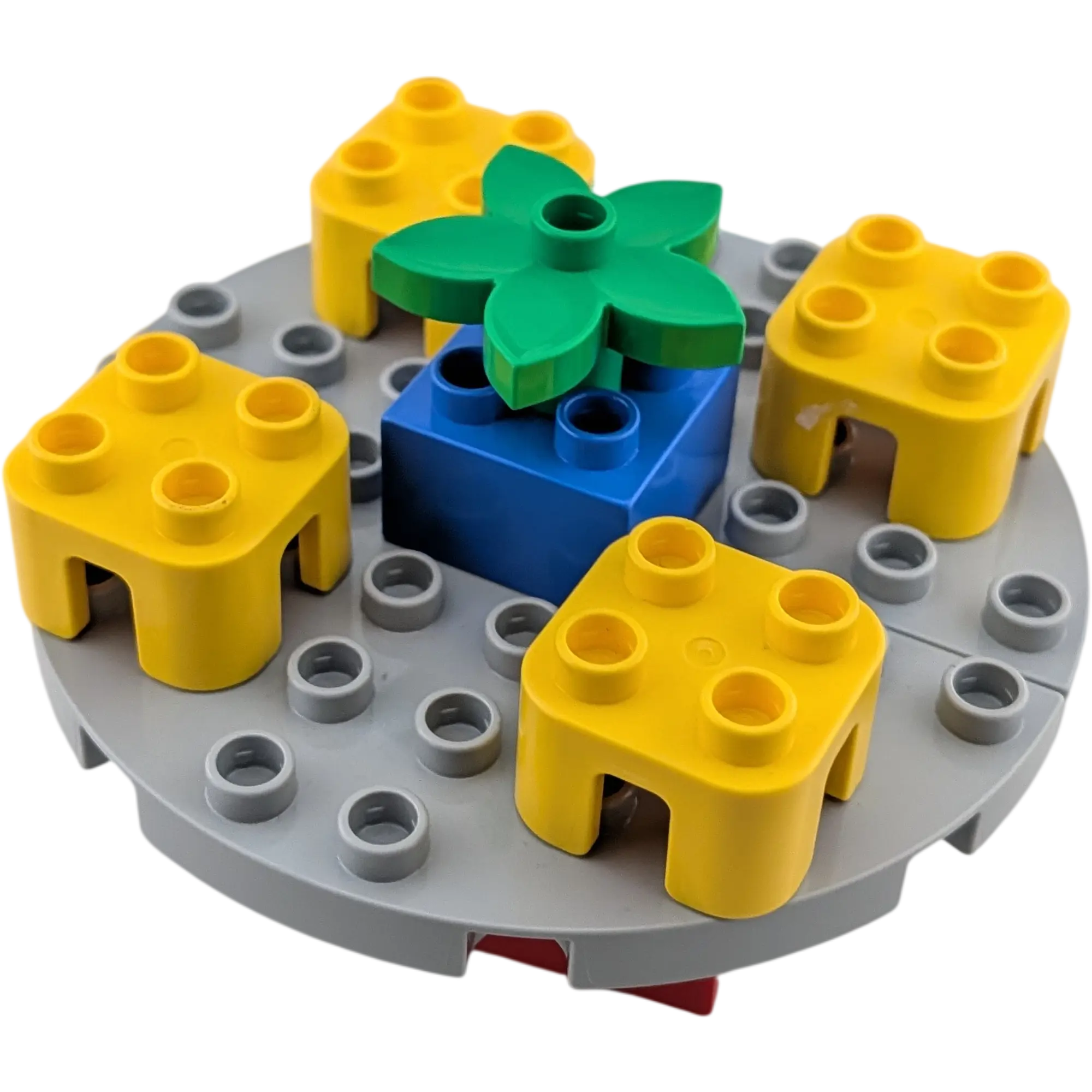Lego Duplo Karussell Grau mit gelben Sitzen drehbar! 