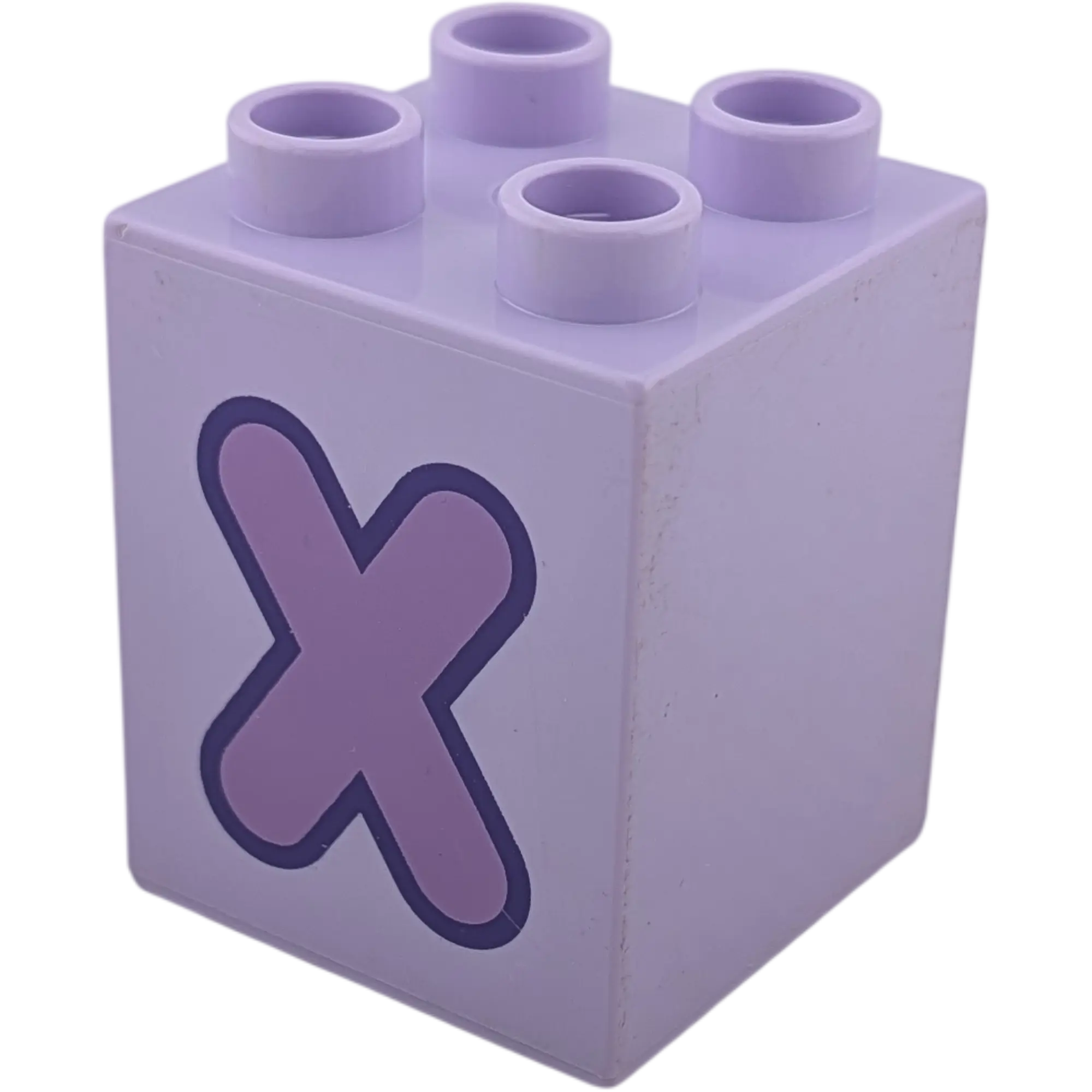 Lego Duplo 2x2x2 Stein Helllila Buchstabe X Lila