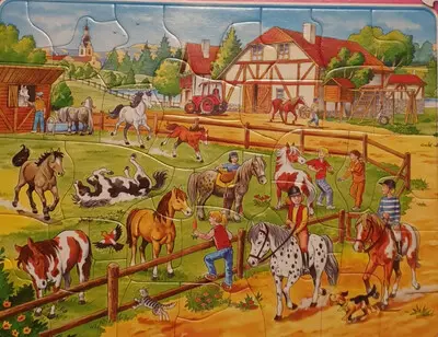 Bookmark Rahmenpuzzle Ponyhof 40 Teile