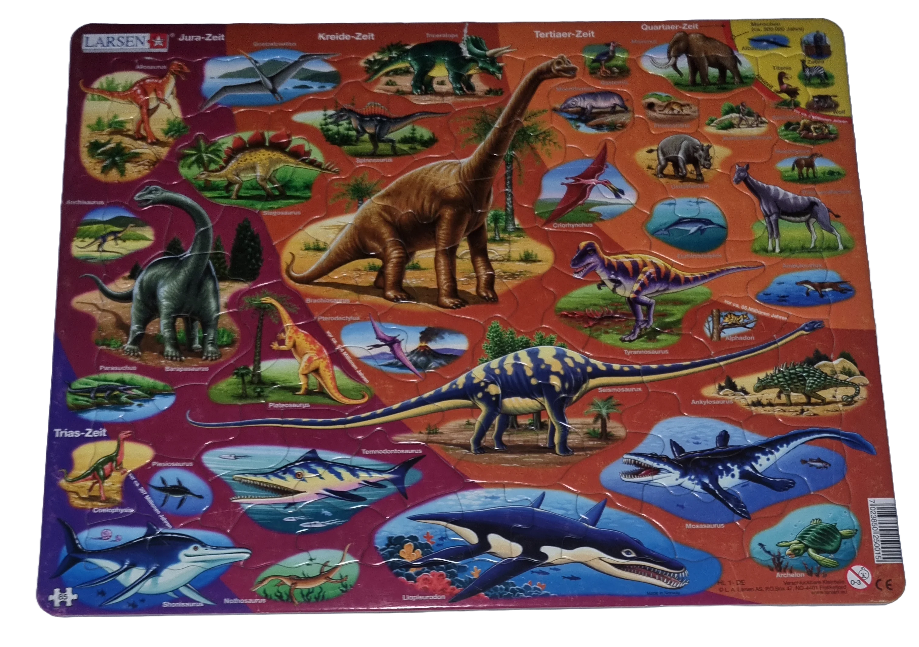 Larsen Puzzle Dinosaurier 85 Teile