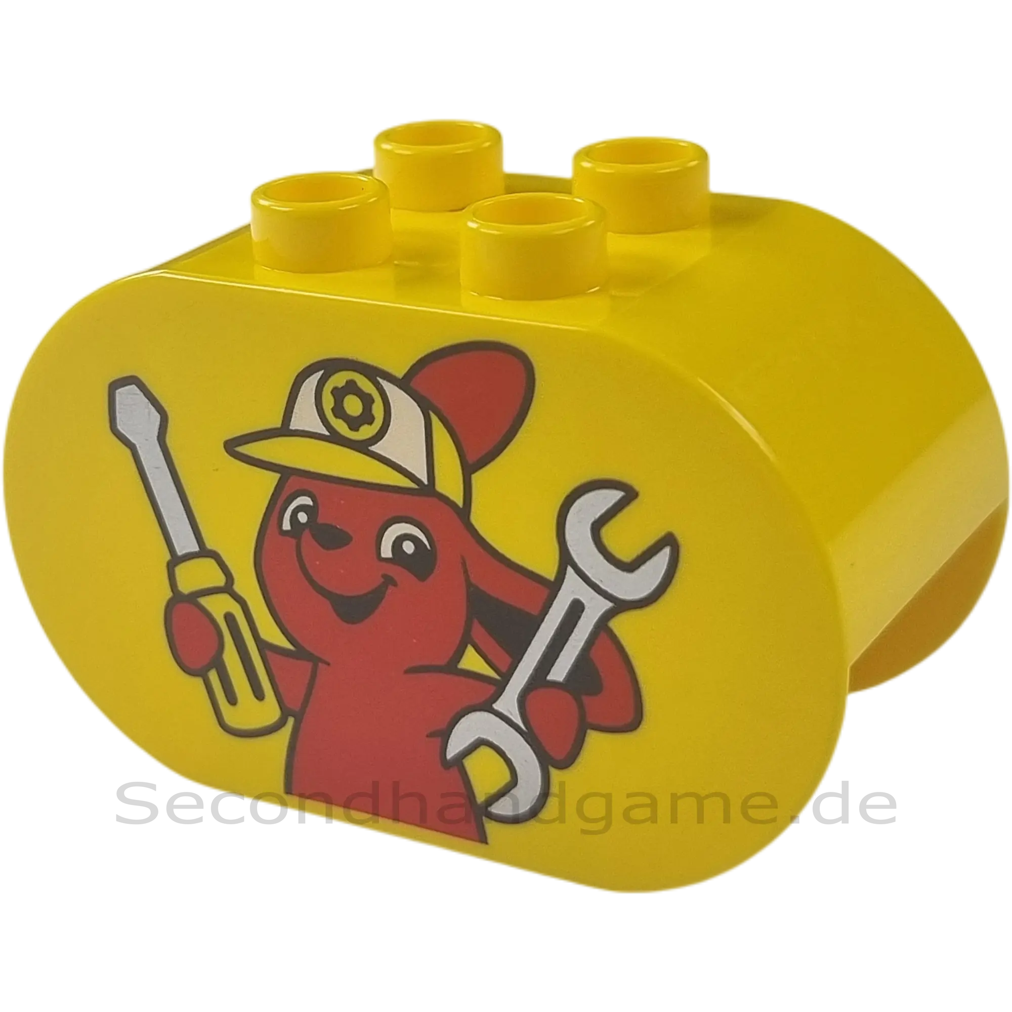 Lego Duplo Stein 2x4x2 Gelb Hase mit Werkzeug 6448