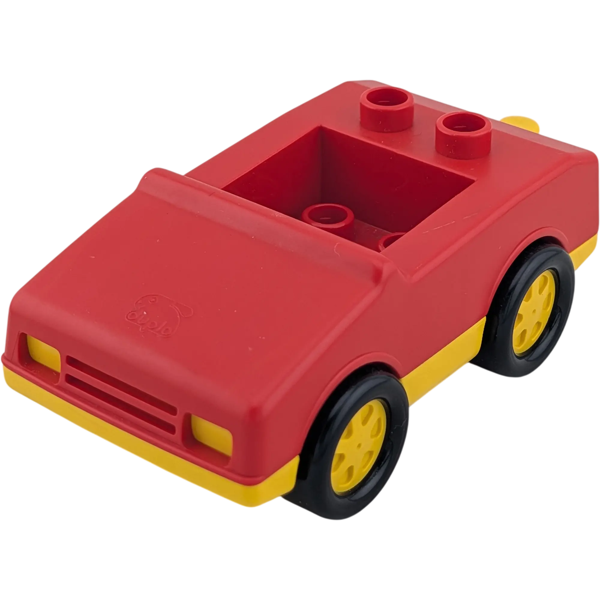 Lego Duplo Auto Rot Räder Schwarz Gelb