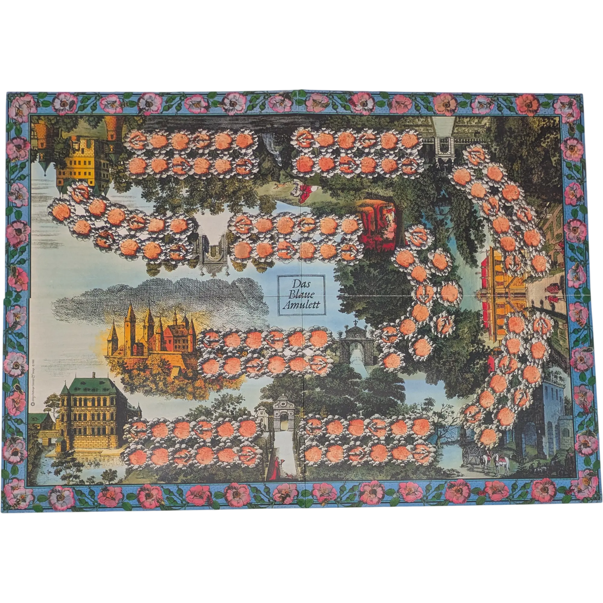 Spielplan Spielbrett Das blaue Amulett
