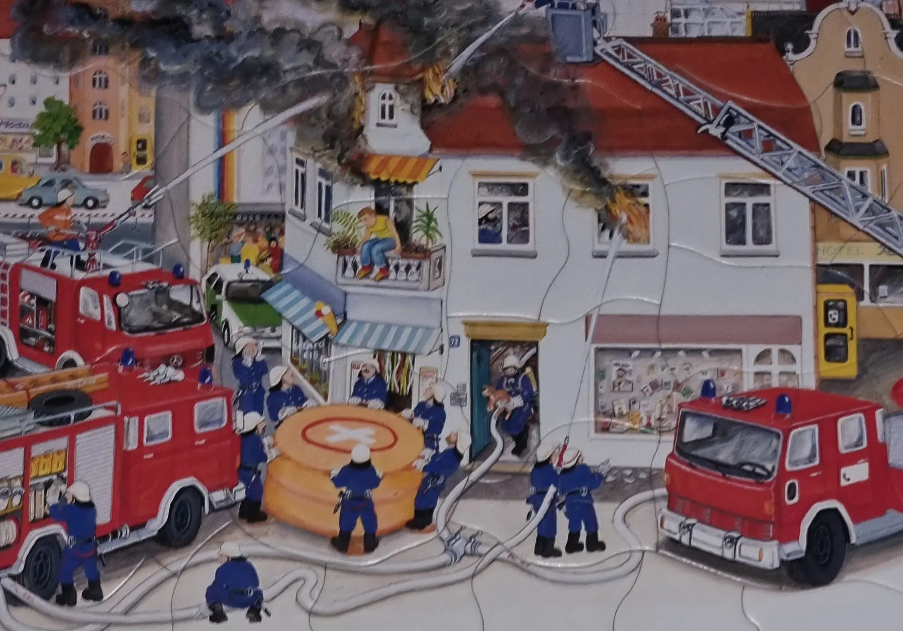 Playland Rahmenpuzzle Löscheinsatz der Feuerwehr 38 Teile