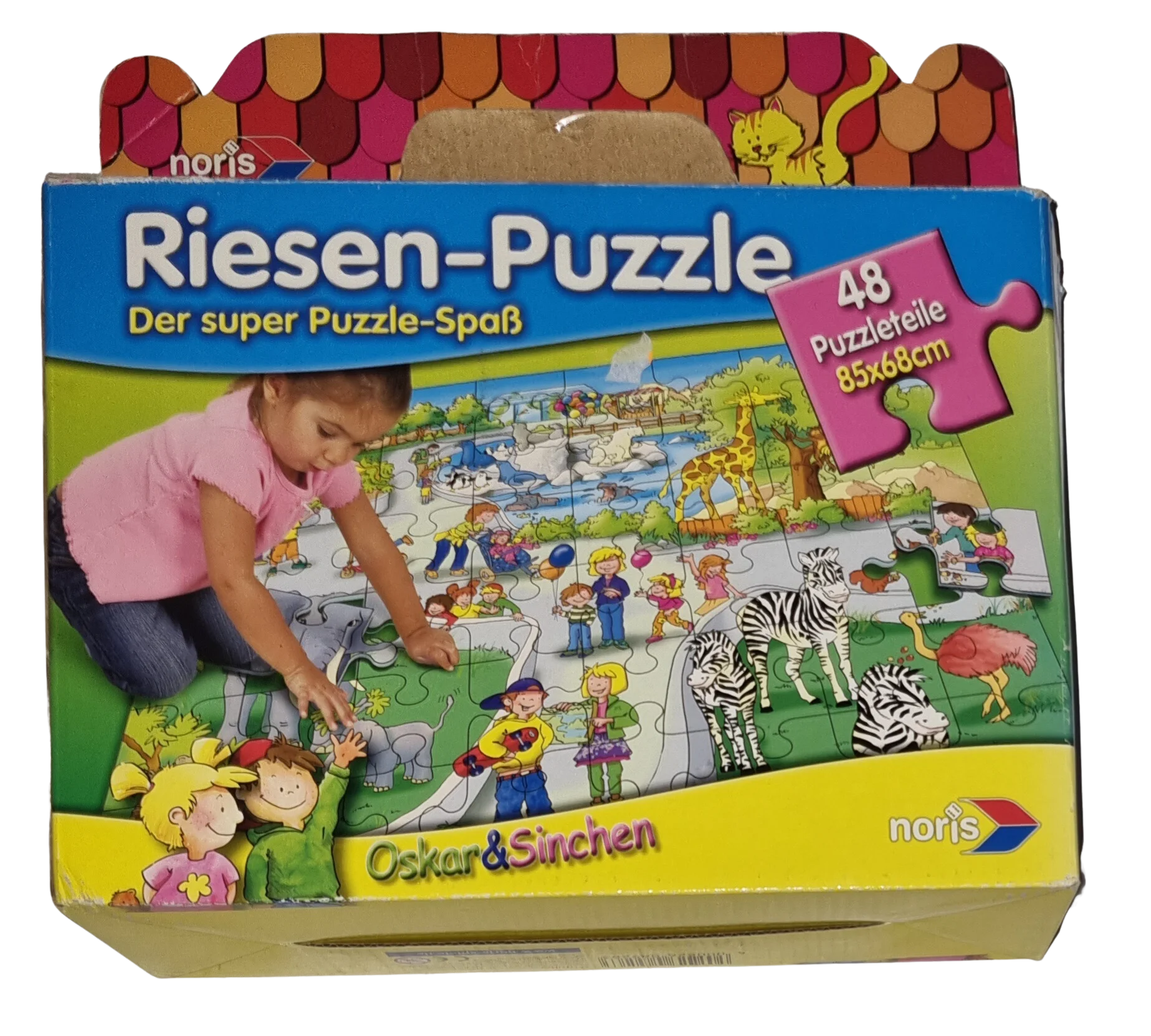 Noris Riesen-Puzzle 48 Teile Oskar & Sinchen 606036926 Bodenpuzzle