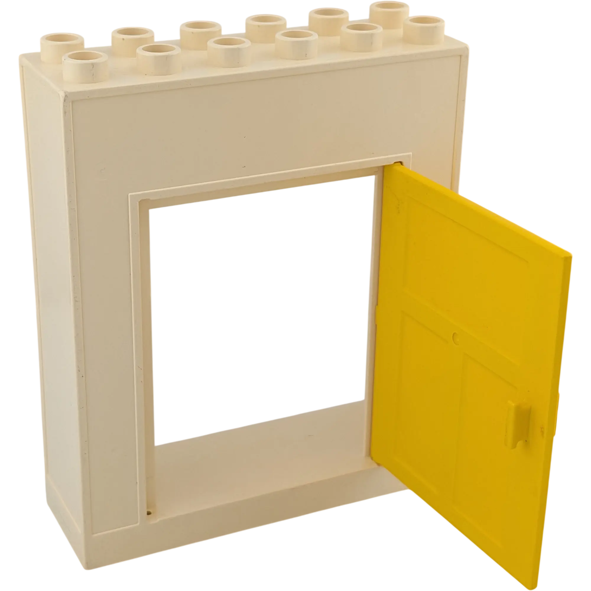 Lego Duplo 6459 Hauswand 2x6 Weiß mit gelber Tür