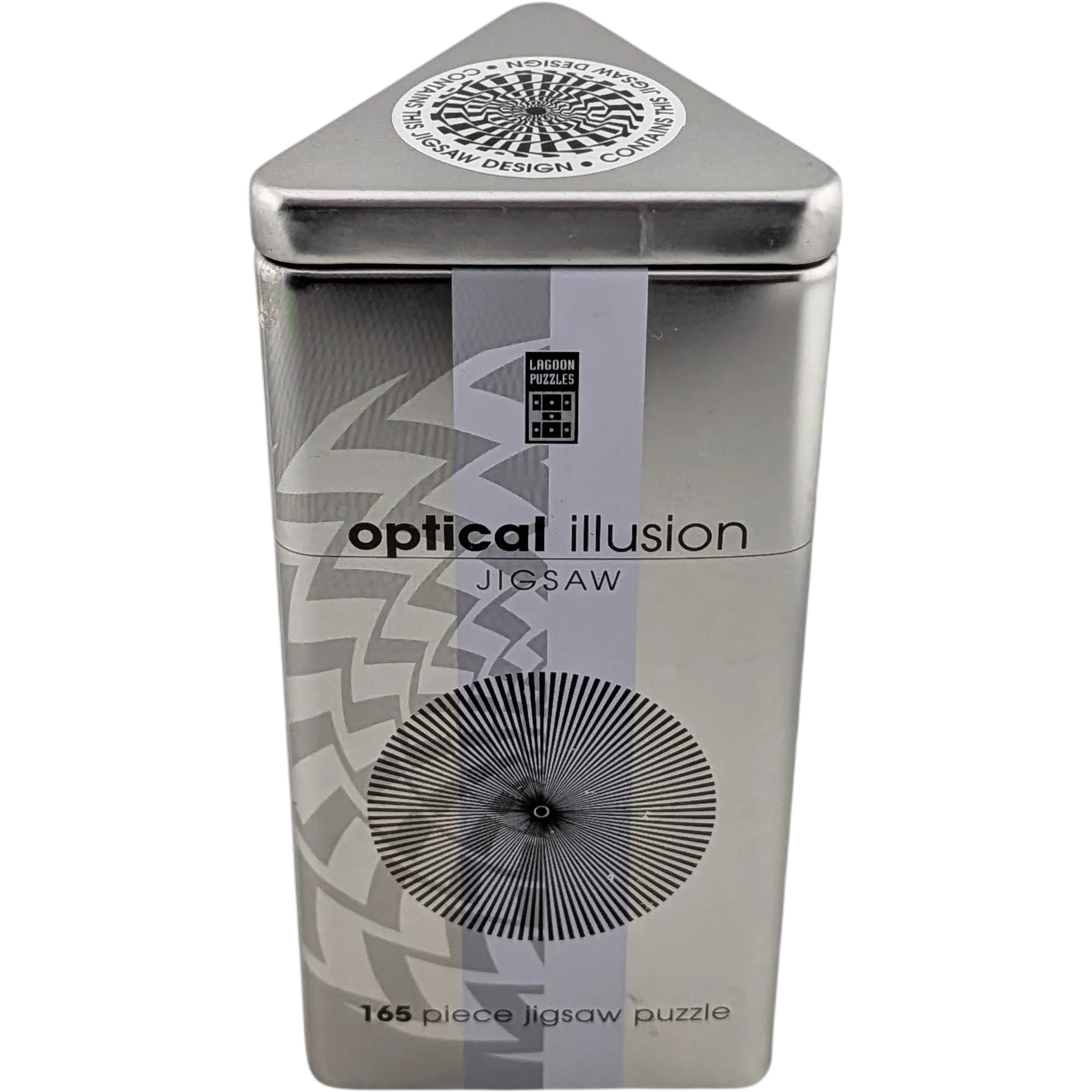 Optical Illusion Jigsaw Puzzle 165 Teile Optische Täuschung in dreieckiger Metalldose HCM 927365