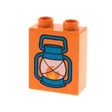 Lego Duplo 4066 Stein 1x2x2 Orange Laterne Lampe