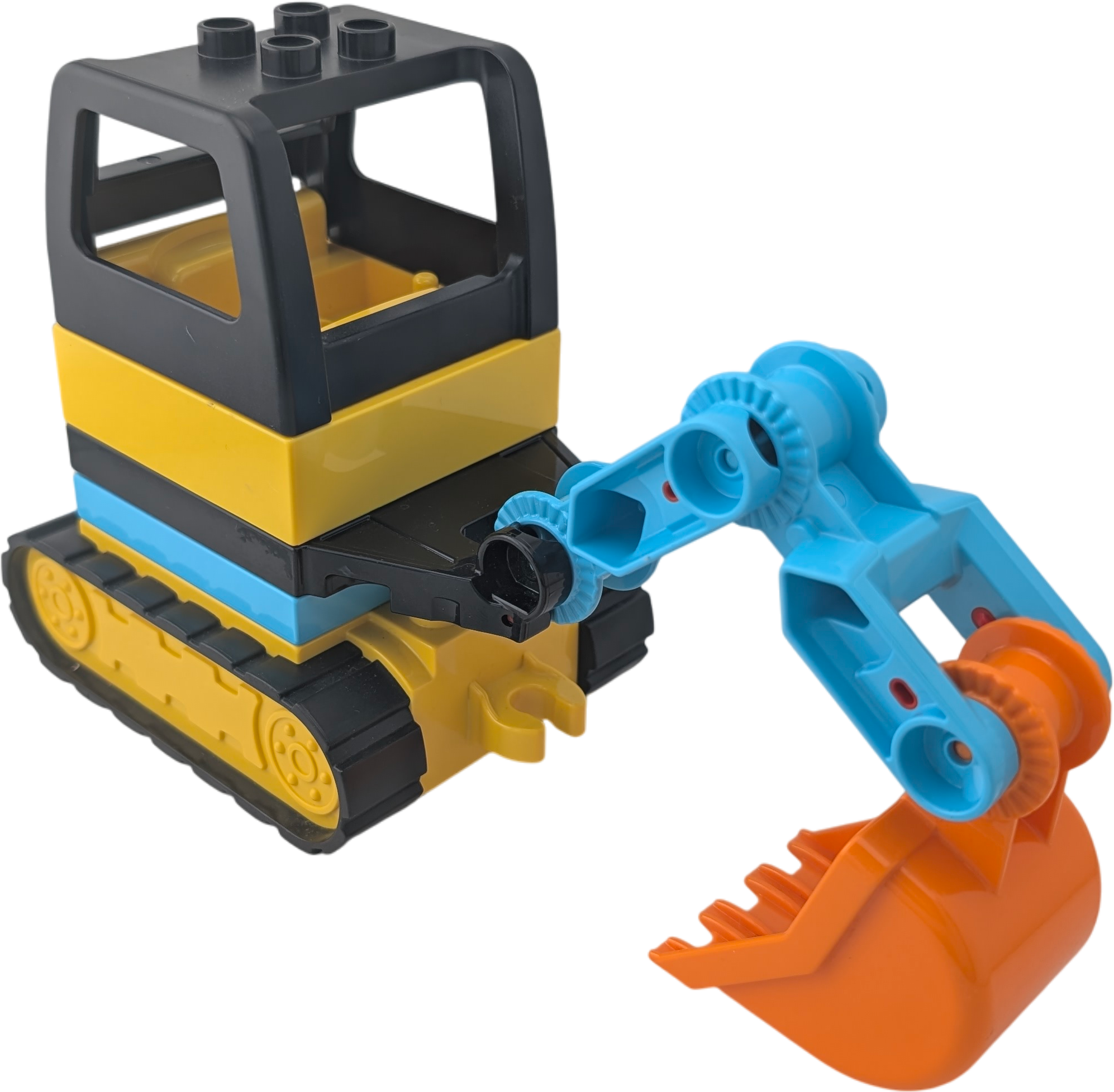 Lego Duplo 25800 Bagger Gelb Orange Azur Baggerschaufel drehbar 