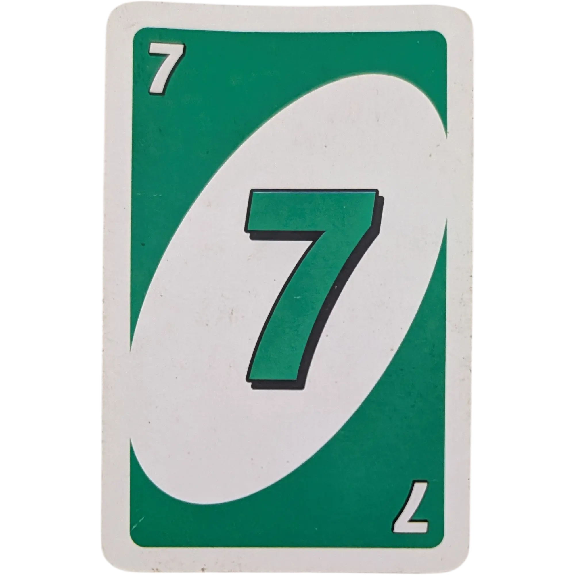 Mattel Uno Ersatzkarte Zahl Sieben Grün
