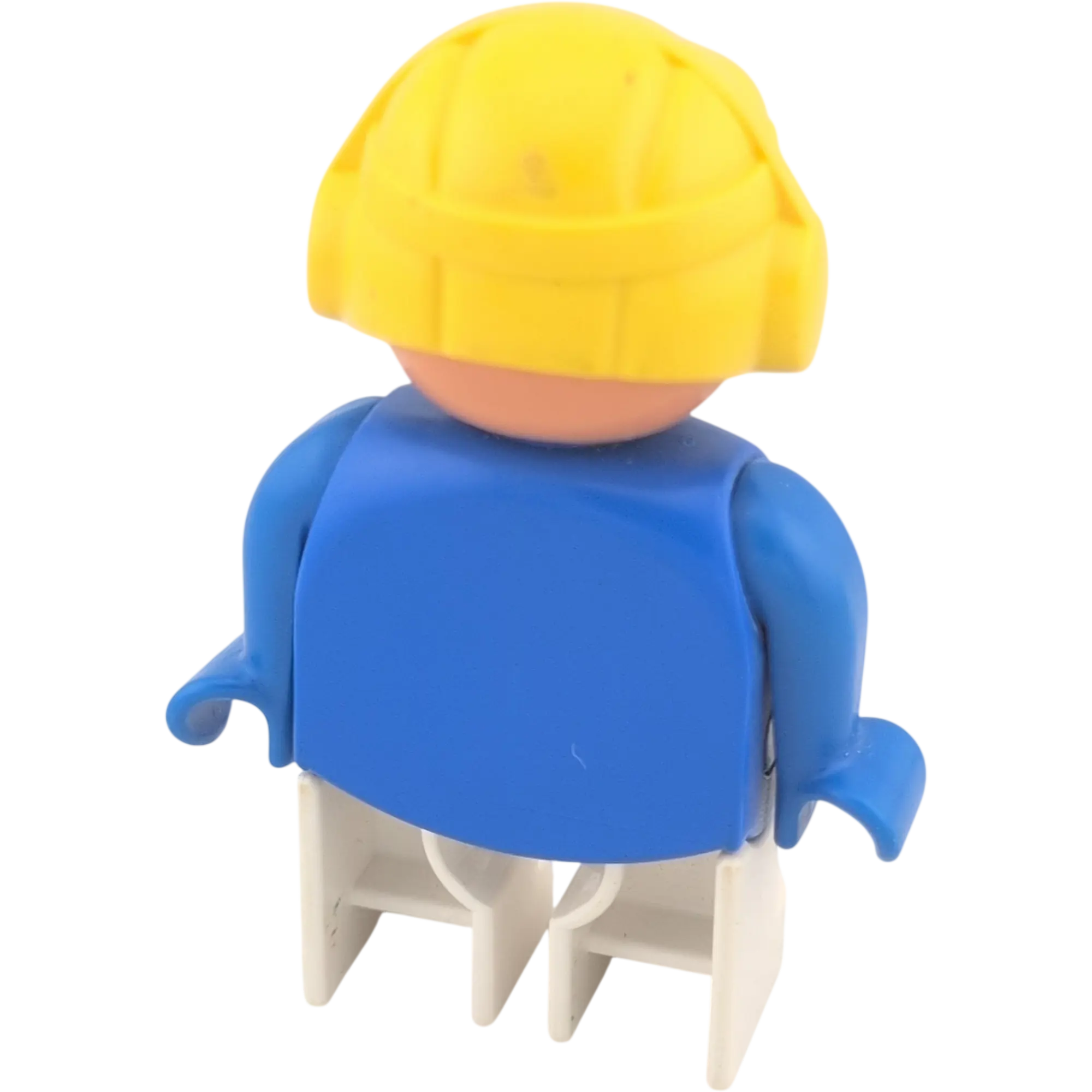 Lego Duplo Figur 4555 Pilot Uniform Blau Weiß mit Flugzeug Symbol und gelbem Pilotenhelm und Brille