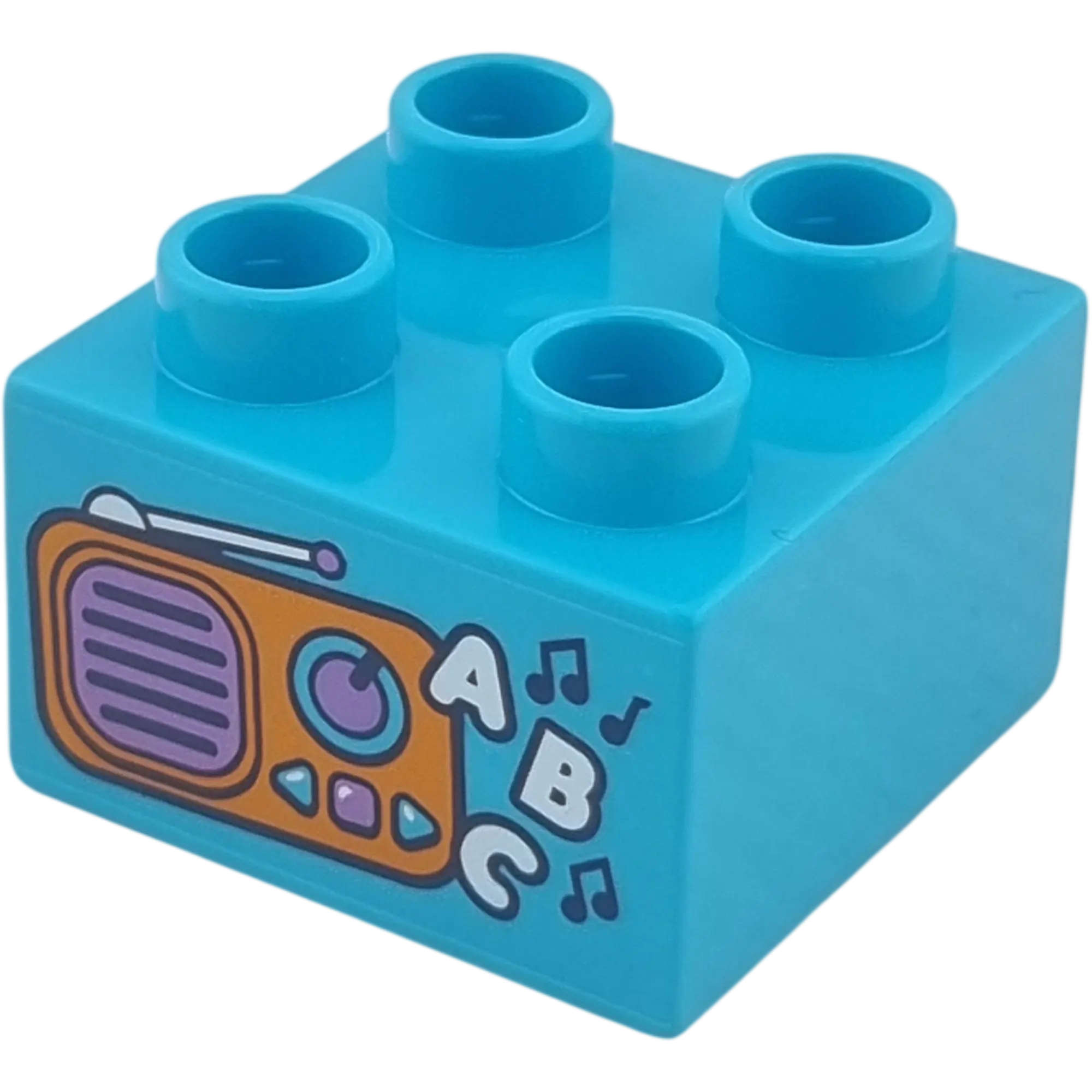 Lego Duplo 2x2 Stein Azur Radio Orange 3437