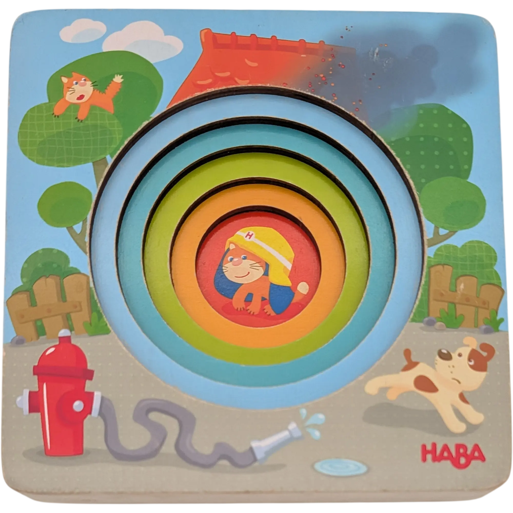 Haba Holzpuzzle 5 Teile Feuerwehr 303252, Ansicht 6