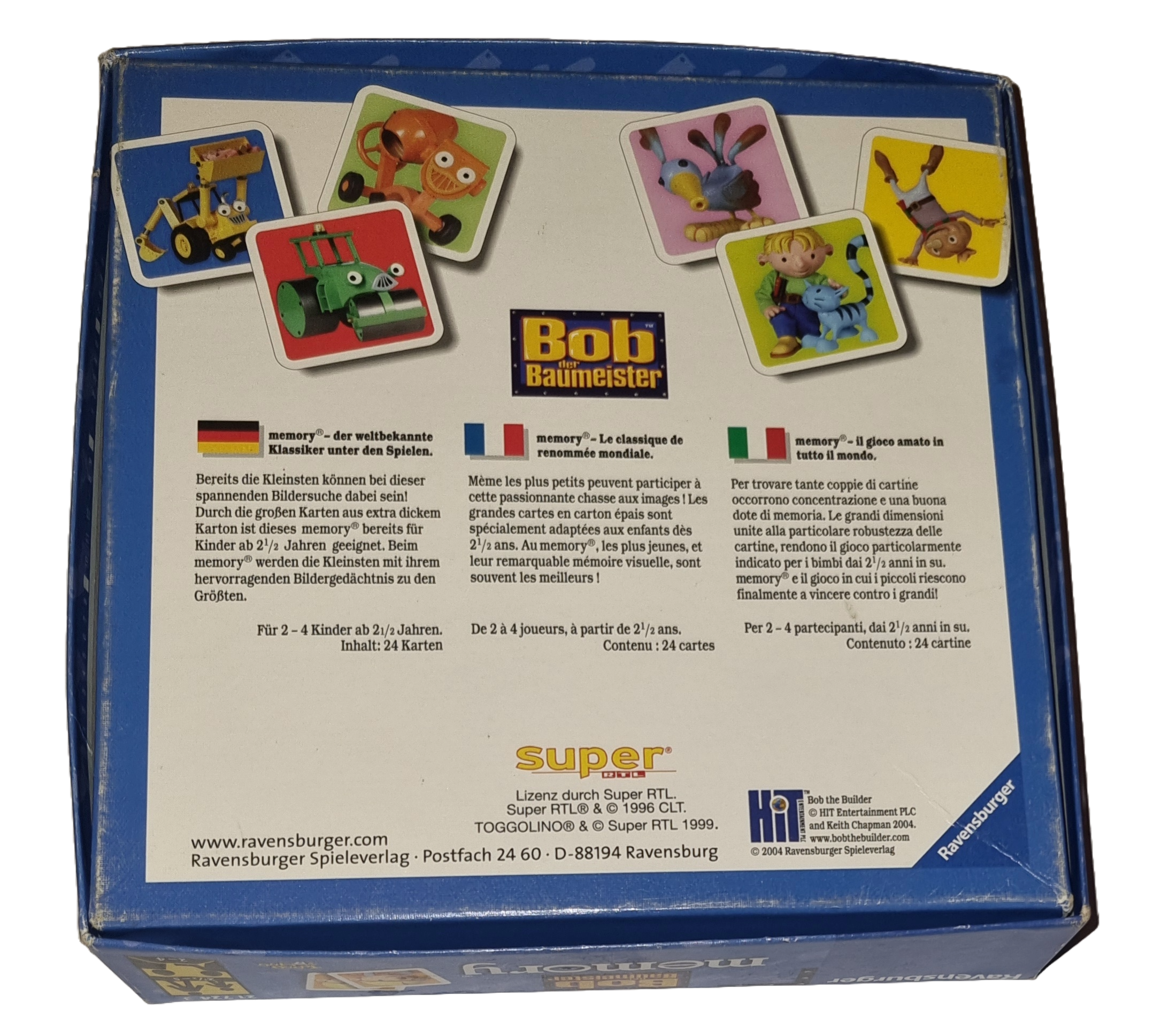 Ravensburger Bob der Baumeister Memo Memory 217243