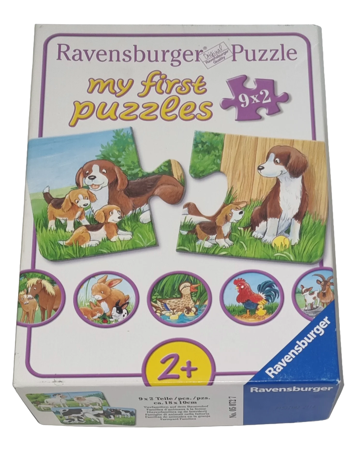 Ravensburger Puzzle my first Puzzles Tierfamilien auf dem Bauernhof 9x2 Teile 050727