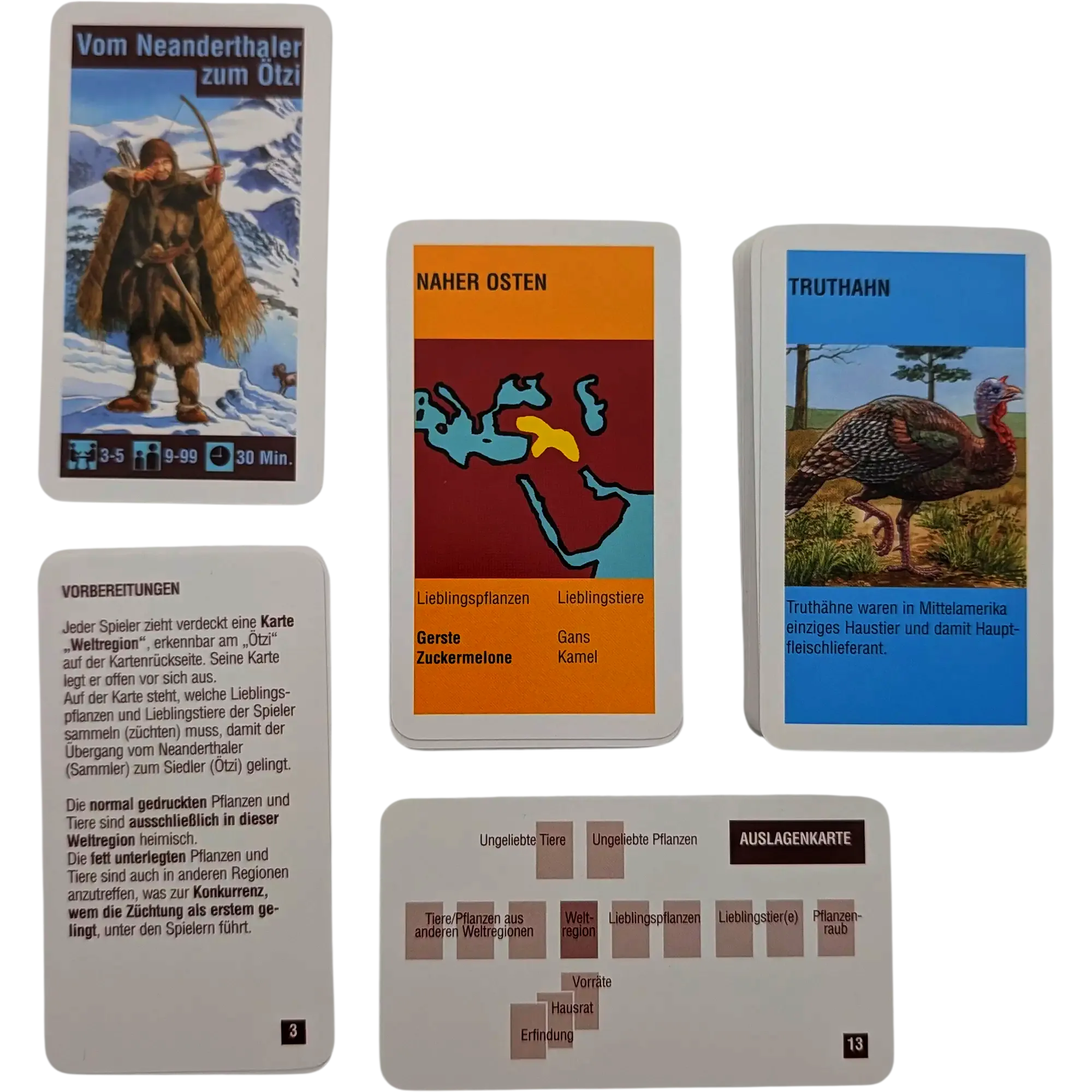 Vom Neanderthaler zum Ötzi Kartenspiel Quartett, Ansicht 2