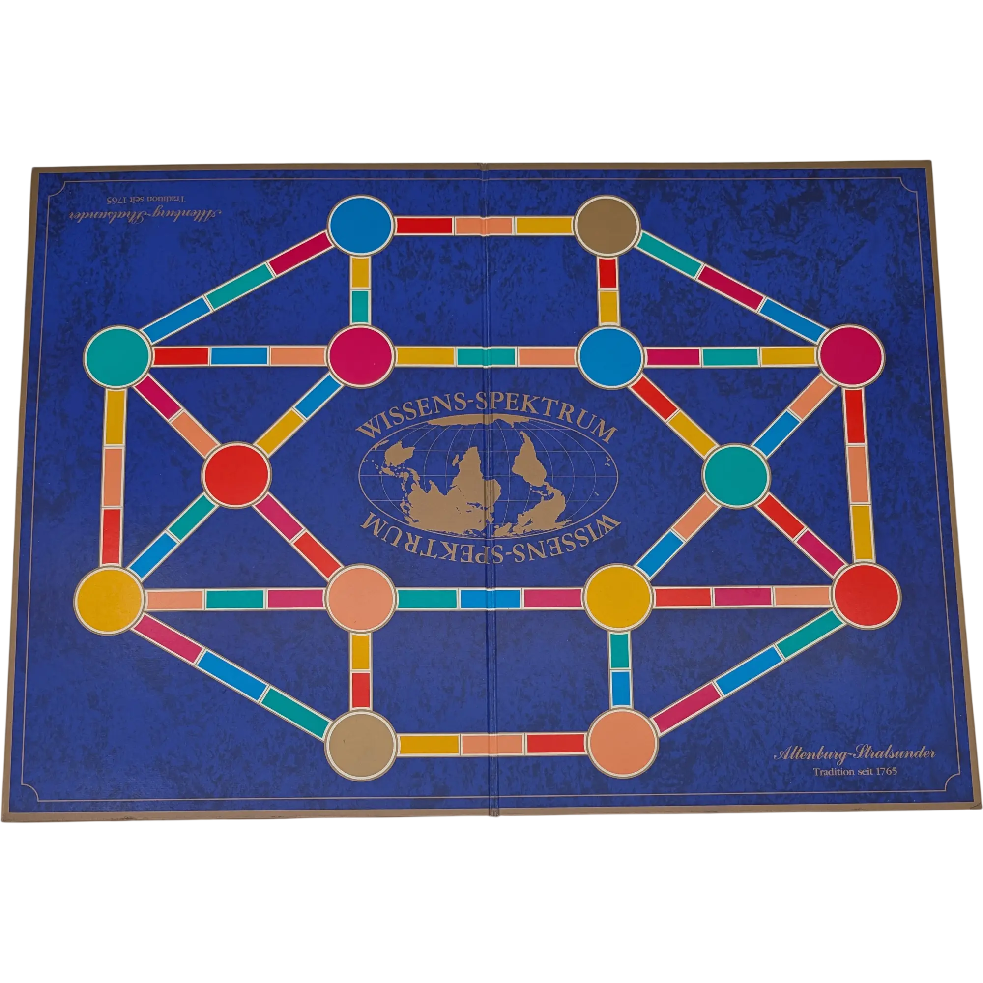 ASS Spielplan Spielbrett Wissens Spektrum Blauer Spielplan